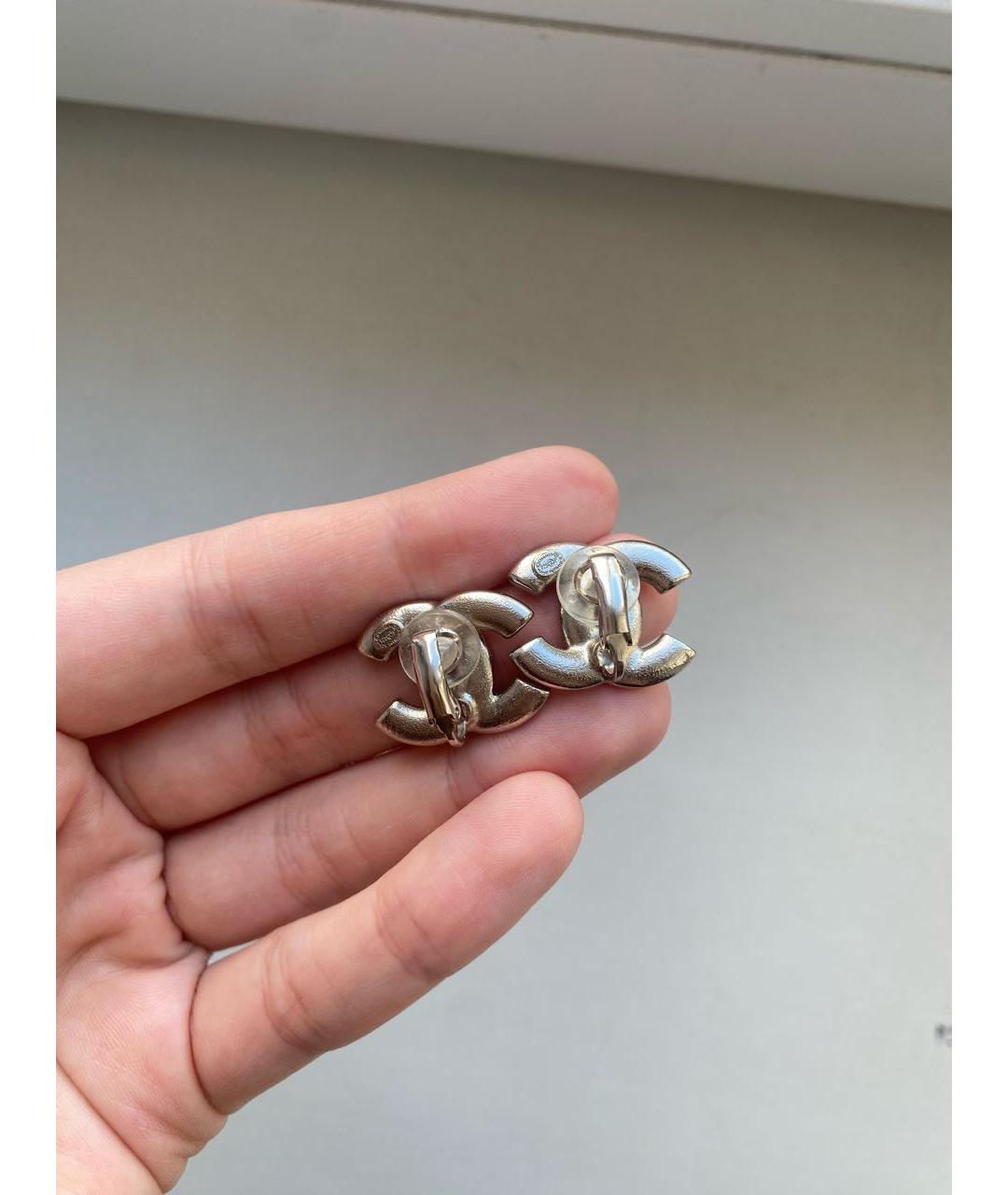 CHANEL Серебряные клипсы, фото 3