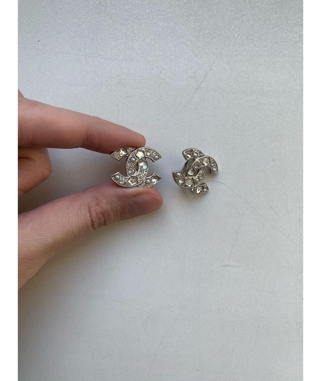 CHANEL Серебряные клипсы, фото 8