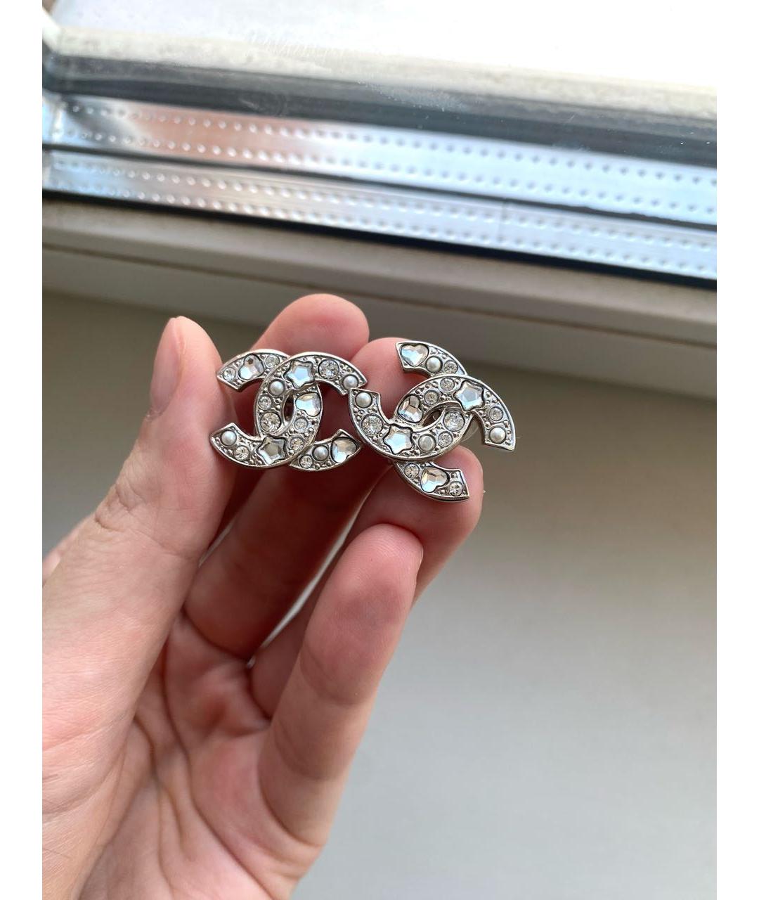 CHANEL Серебряные клипсы, фото 5