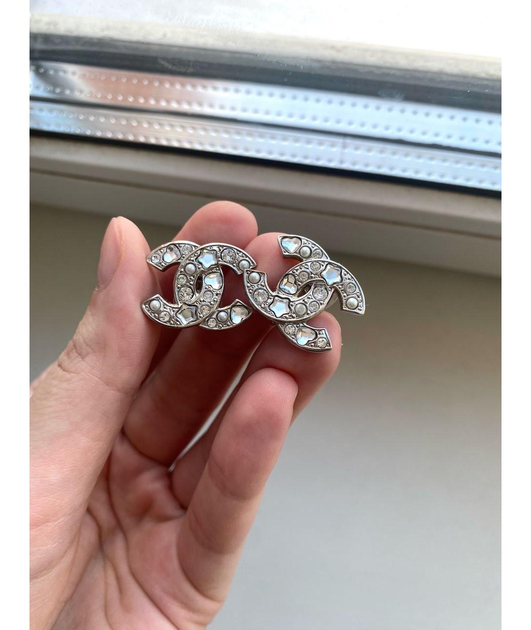 CHANEL Серебряные клипсы, фото 2