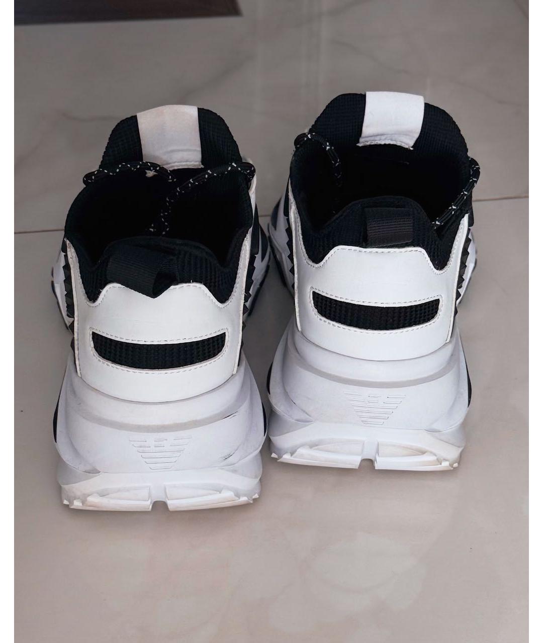 EMPORIO ARMANI Черные резиновые низкие кроссовки / кеды, фото 4