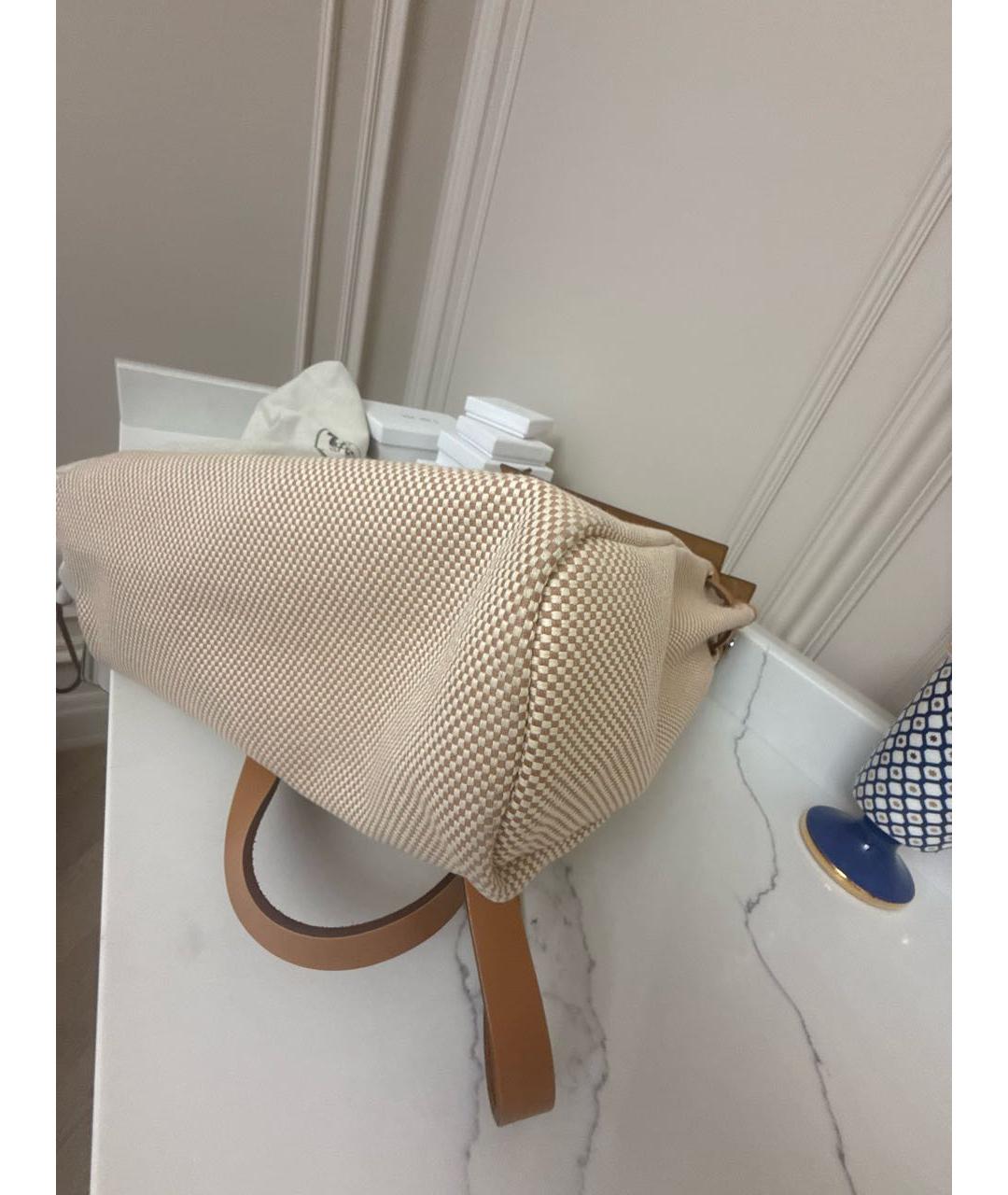 HERMES Коричневый кожаный рюкзак, фото 8