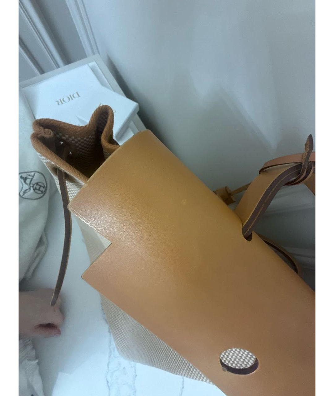 HERMES Коричневый кожаный рюкзак, фото 7