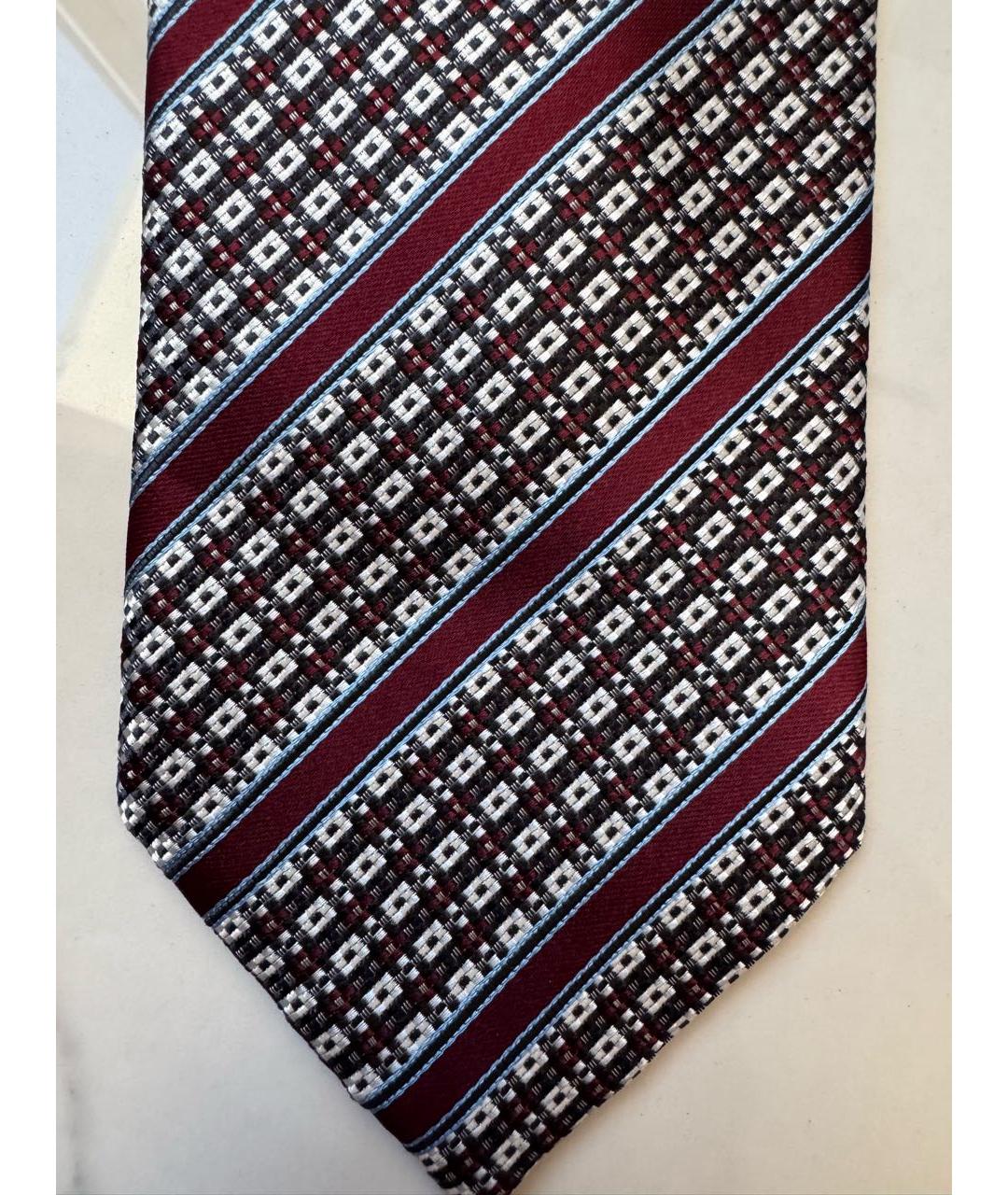 BRIONI Бордовый шелковый галстук, фото 6