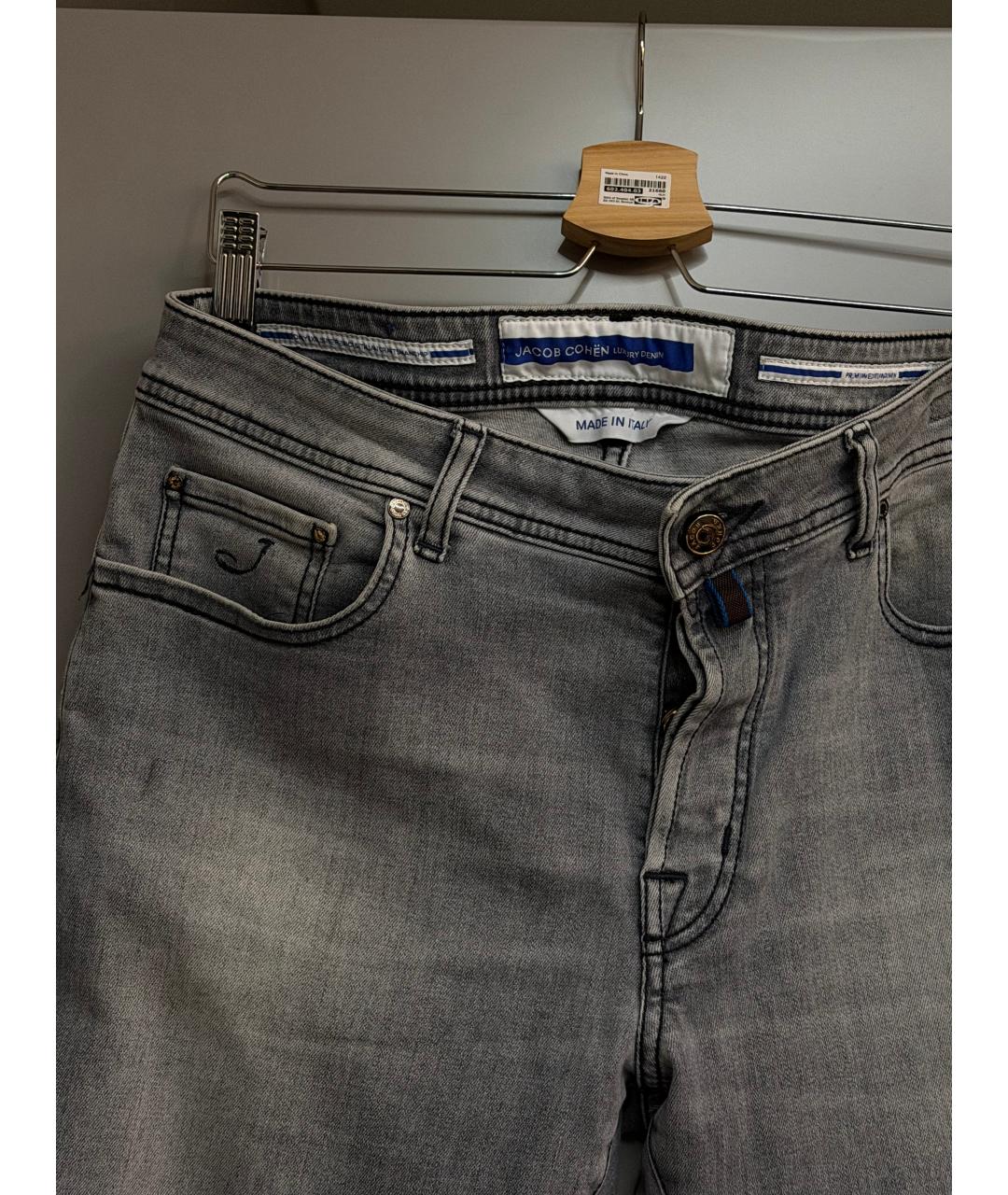 JACOB COHEN Серые хлопковые джинсы скинни, фото 3