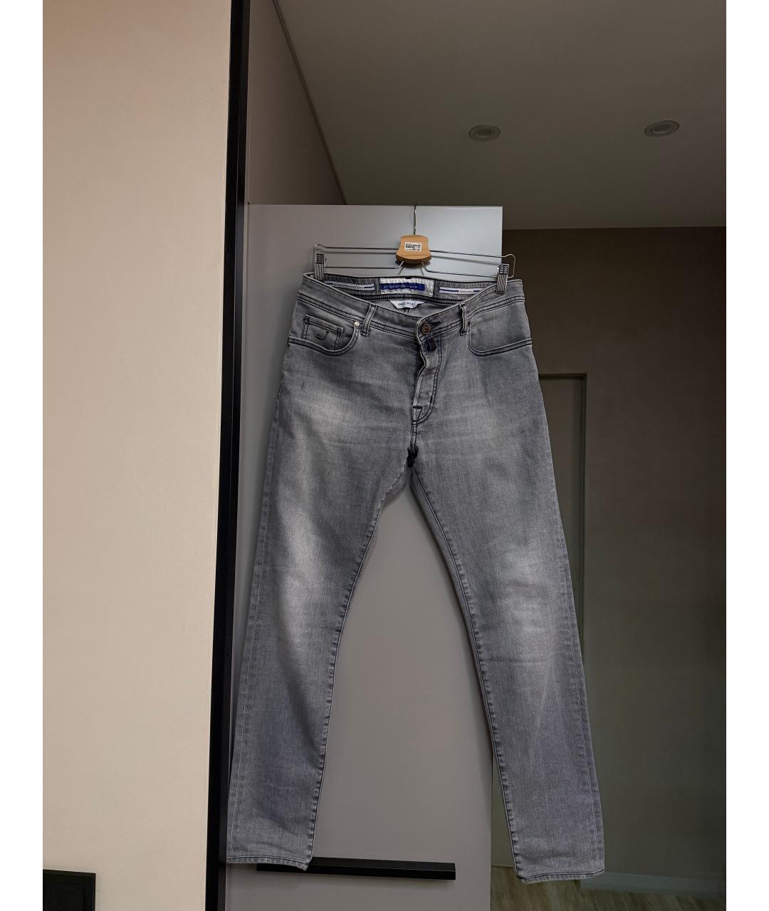 JACOB COHEN Серые хлопковые джинсы скинни, фото 7