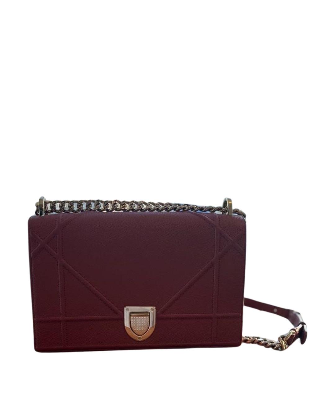 CHRISTIAN DIOR Коралловая кожаная сумка через плечо, фото 1