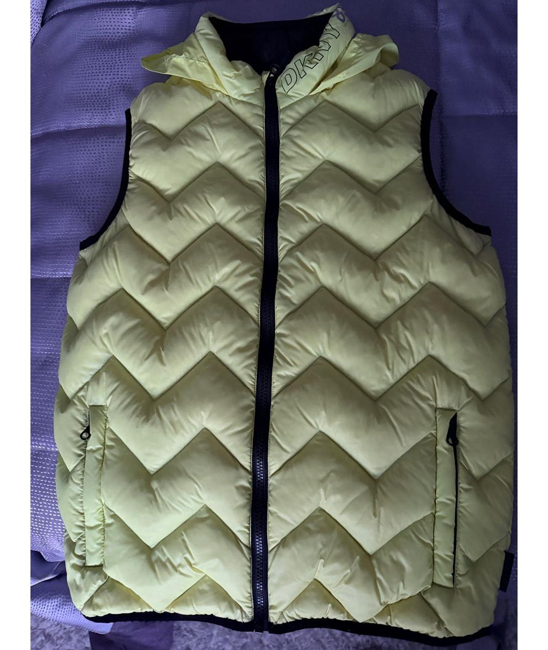 DKNY KIDS Желтый полиэстеровый жакет / жилет, фото 5