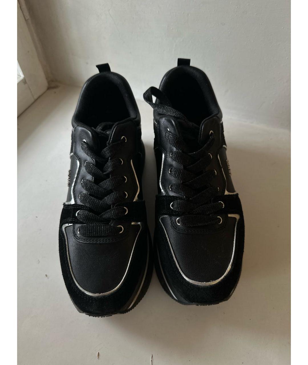 LIU JO Черные кожаные кроссовки, фото 2