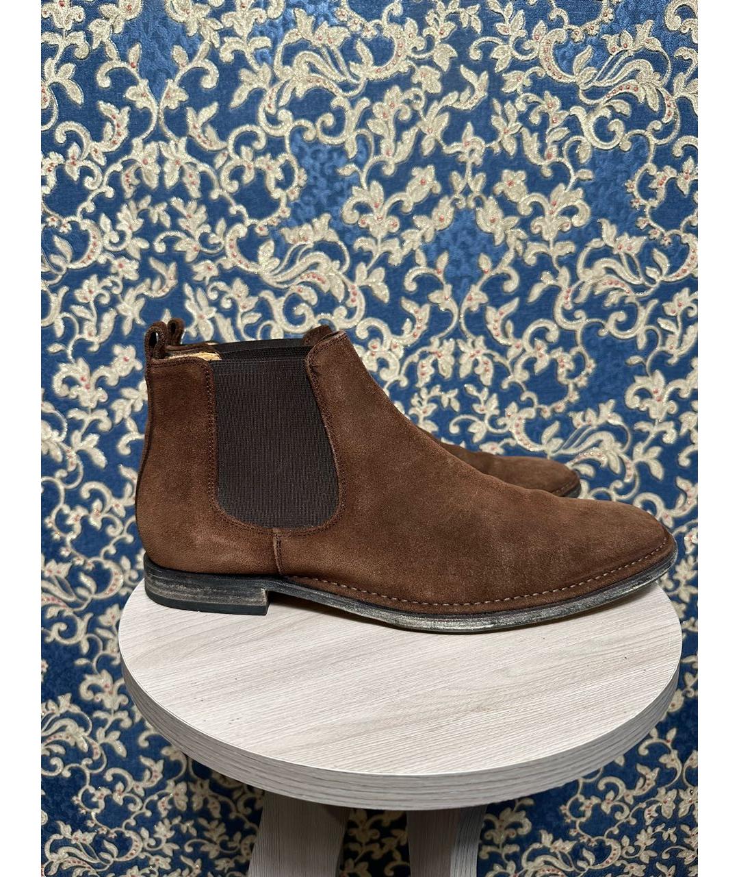 BALLY Коричневые замшевые высокие ботинки, фото 9