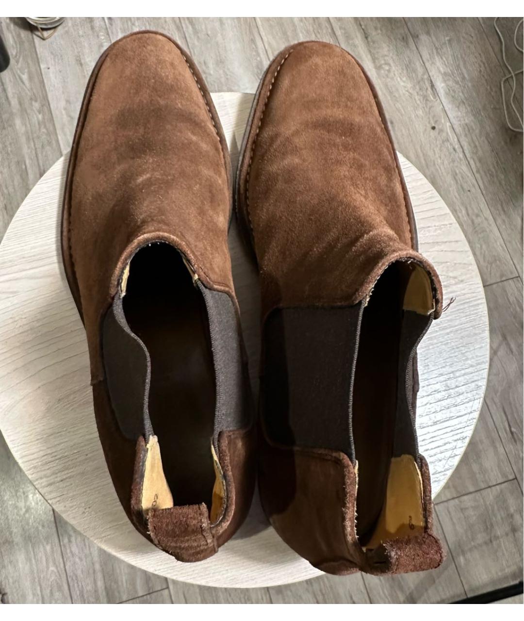 BALLY Коричневые замшевые высокие ботинки, фото 3