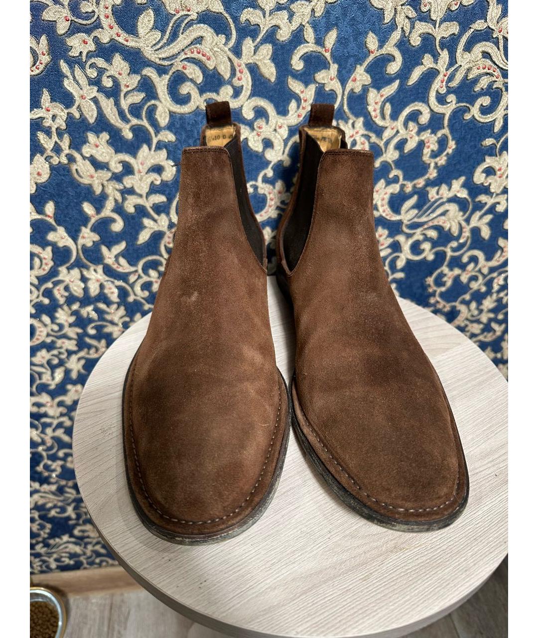 BALLY Коричневые замшевые высокие ботинки, фото 2