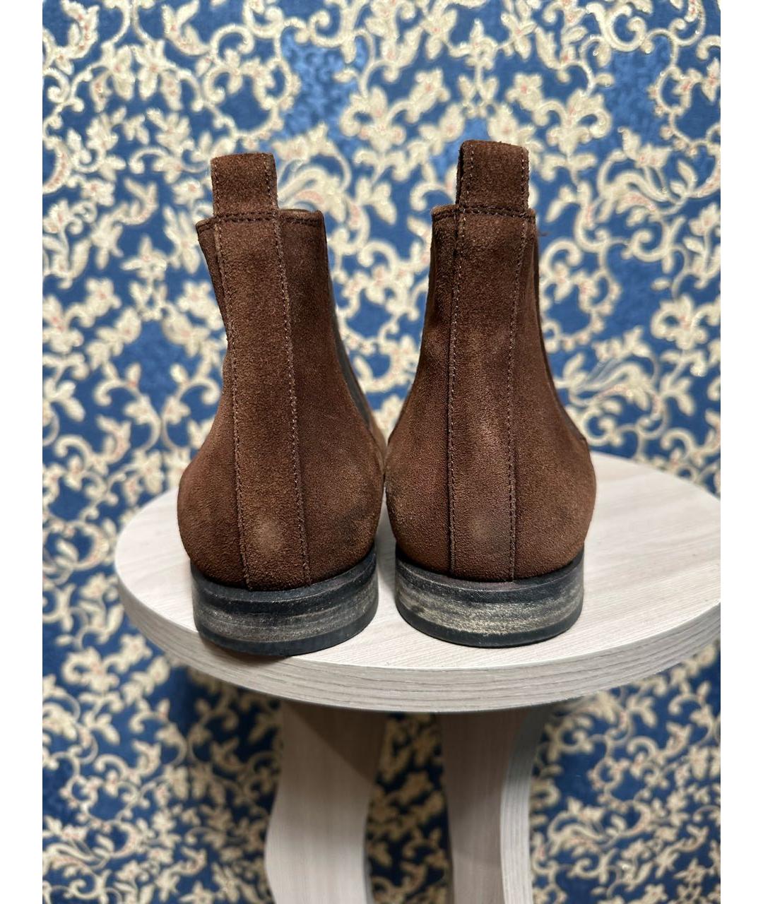 BALLY Коричневые замшевые высокие ботинки, фото 4