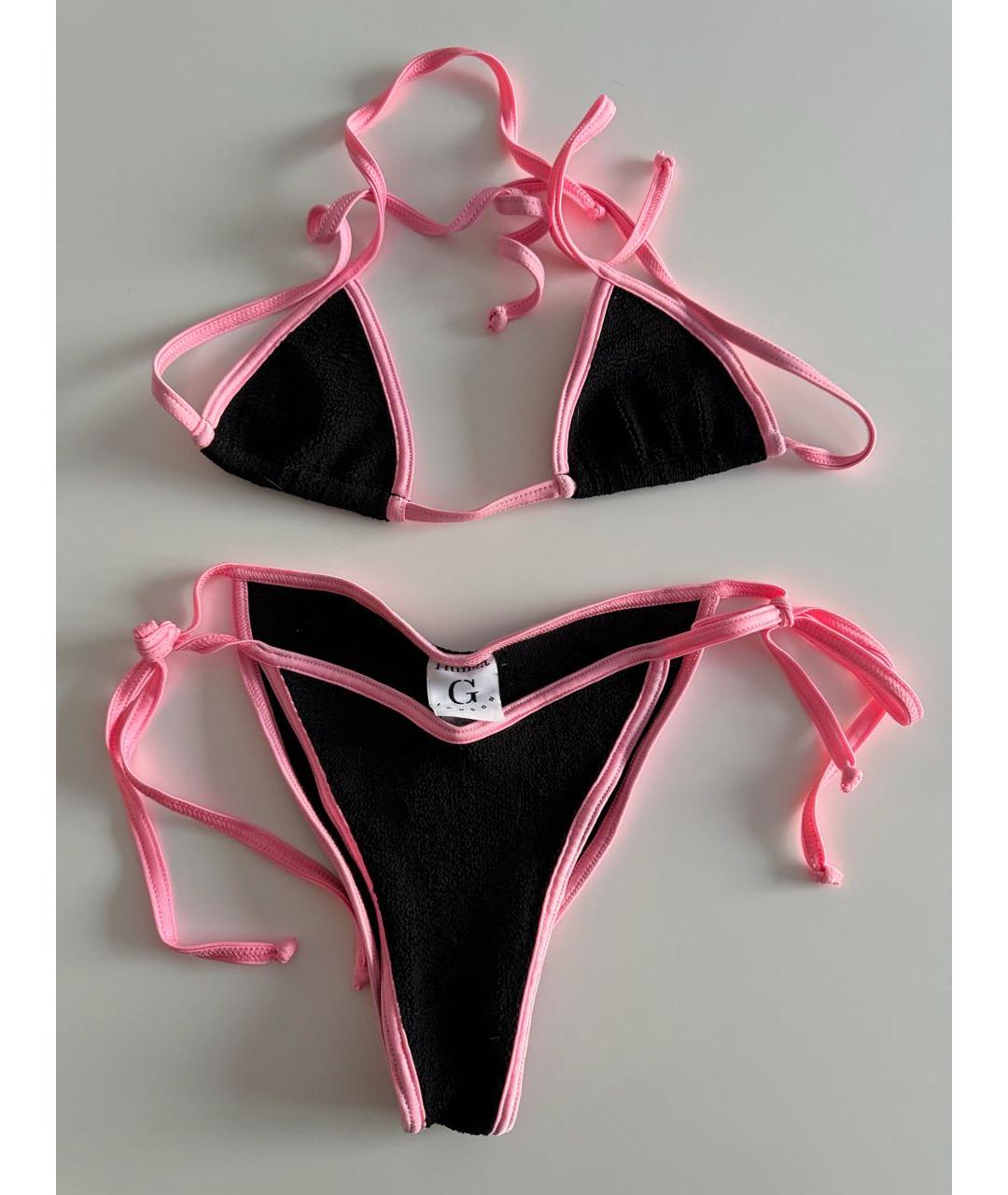 HUNZA G Черный полиамидовый купальник, фото 5