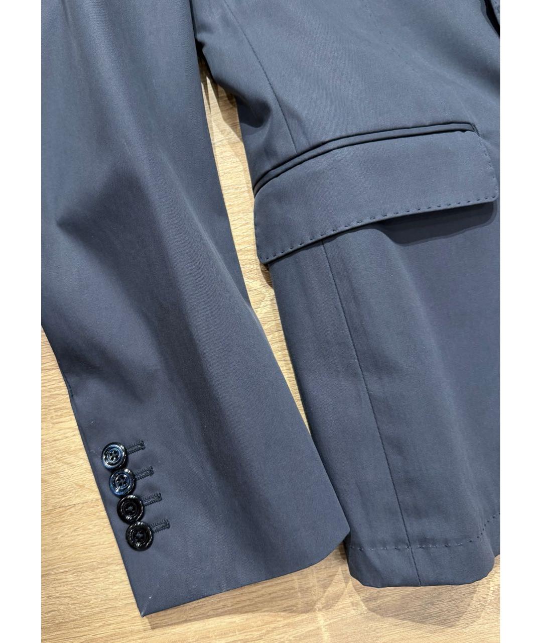 DOLCE&GABBANA Темно-синий хлопковый пиджак, фото 4