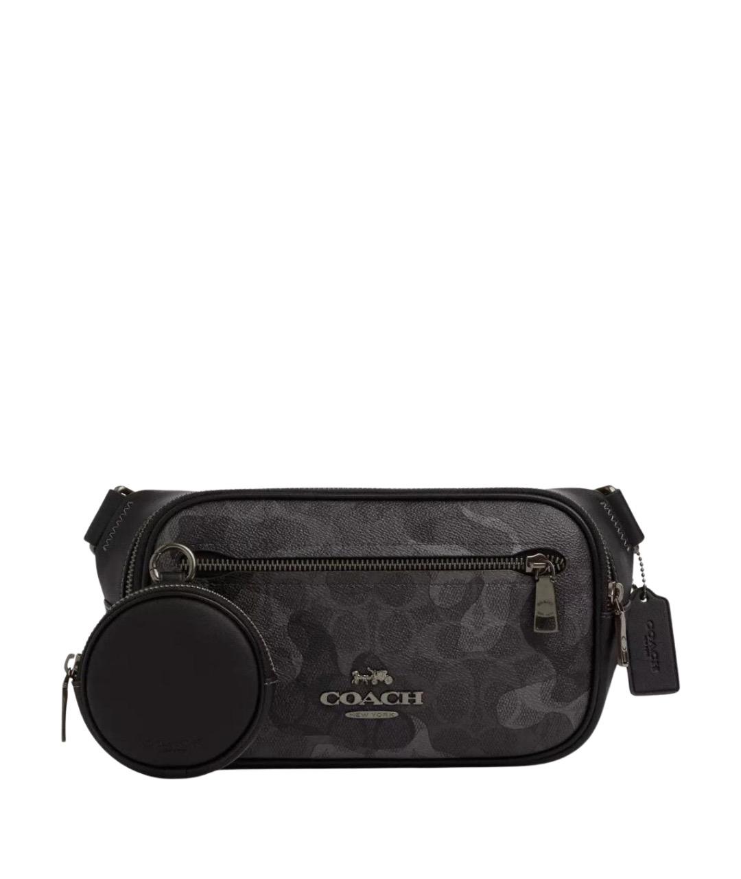 COACH Антрацитовая поясная сумка, фото 1