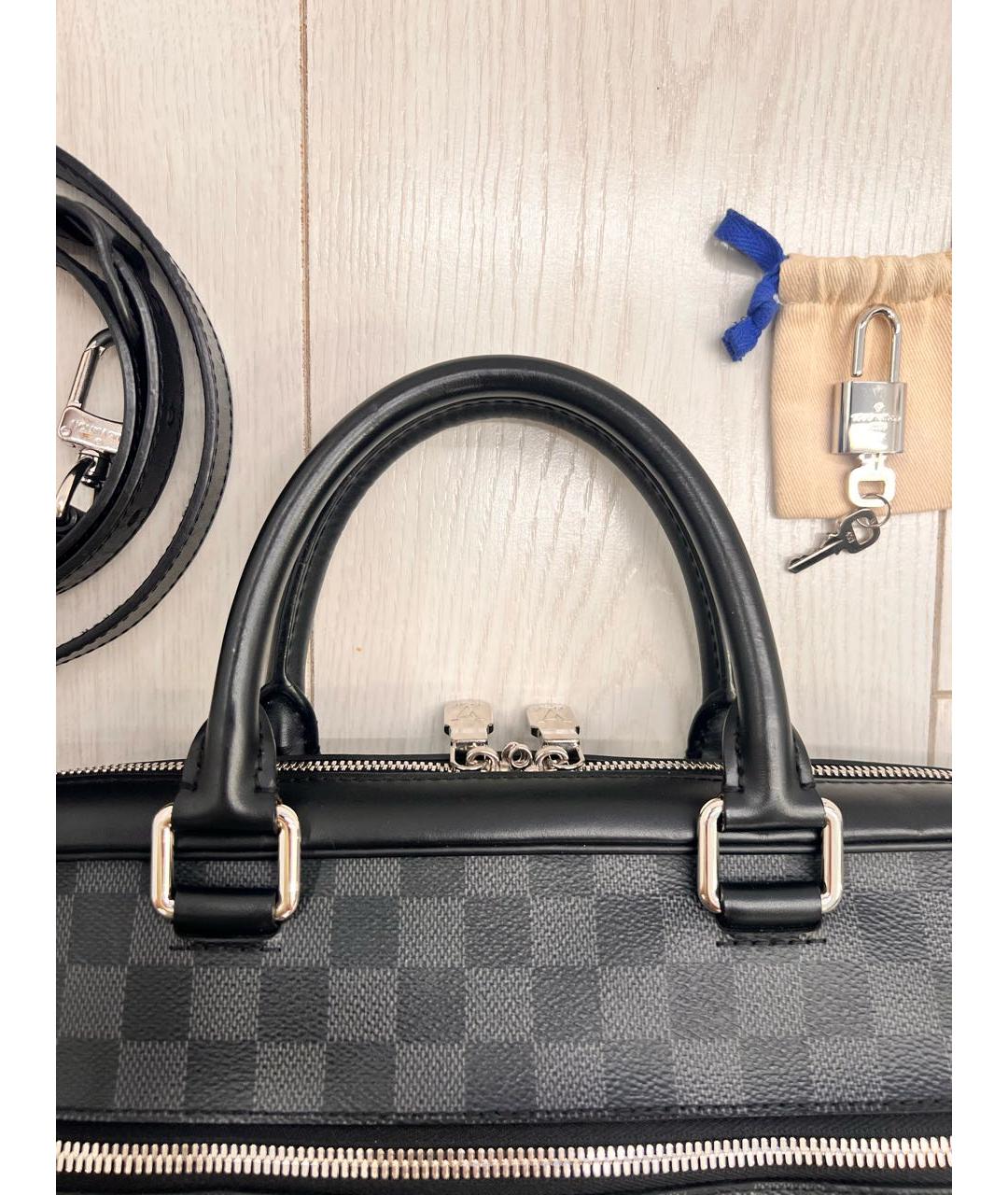 LOUIS VUITTON Черный портфель, фото 5