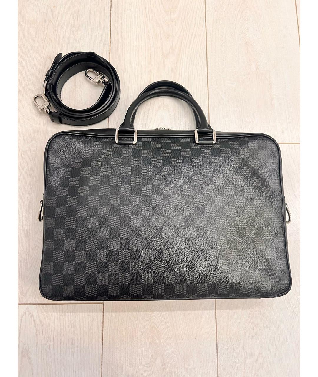 LOUIS VUITTON Черный портфель, фото 3