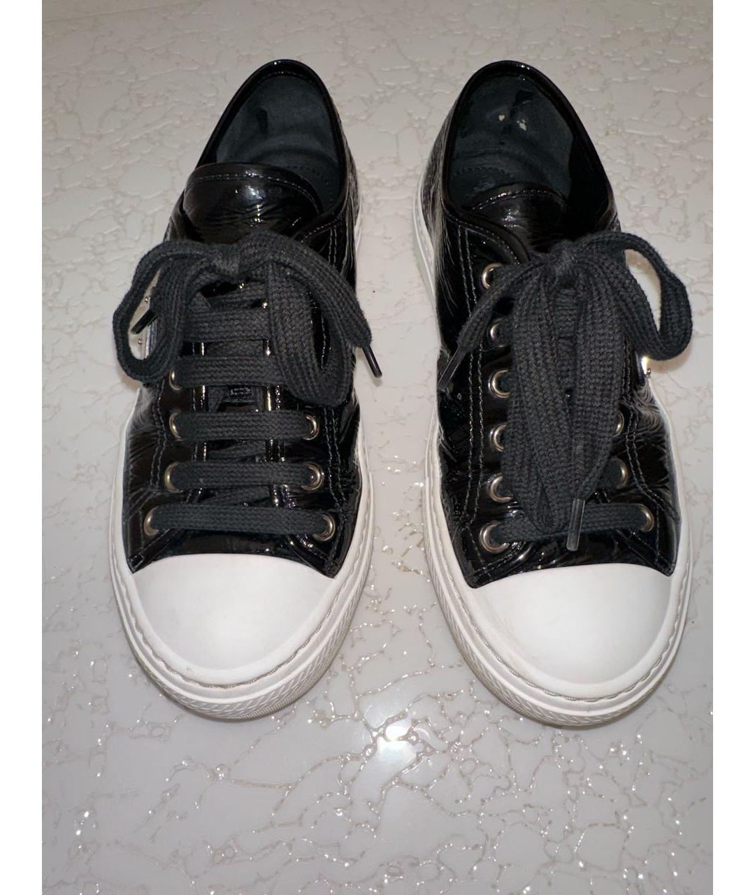 PRADA Черные кеды из лакированной кожи, фото 2