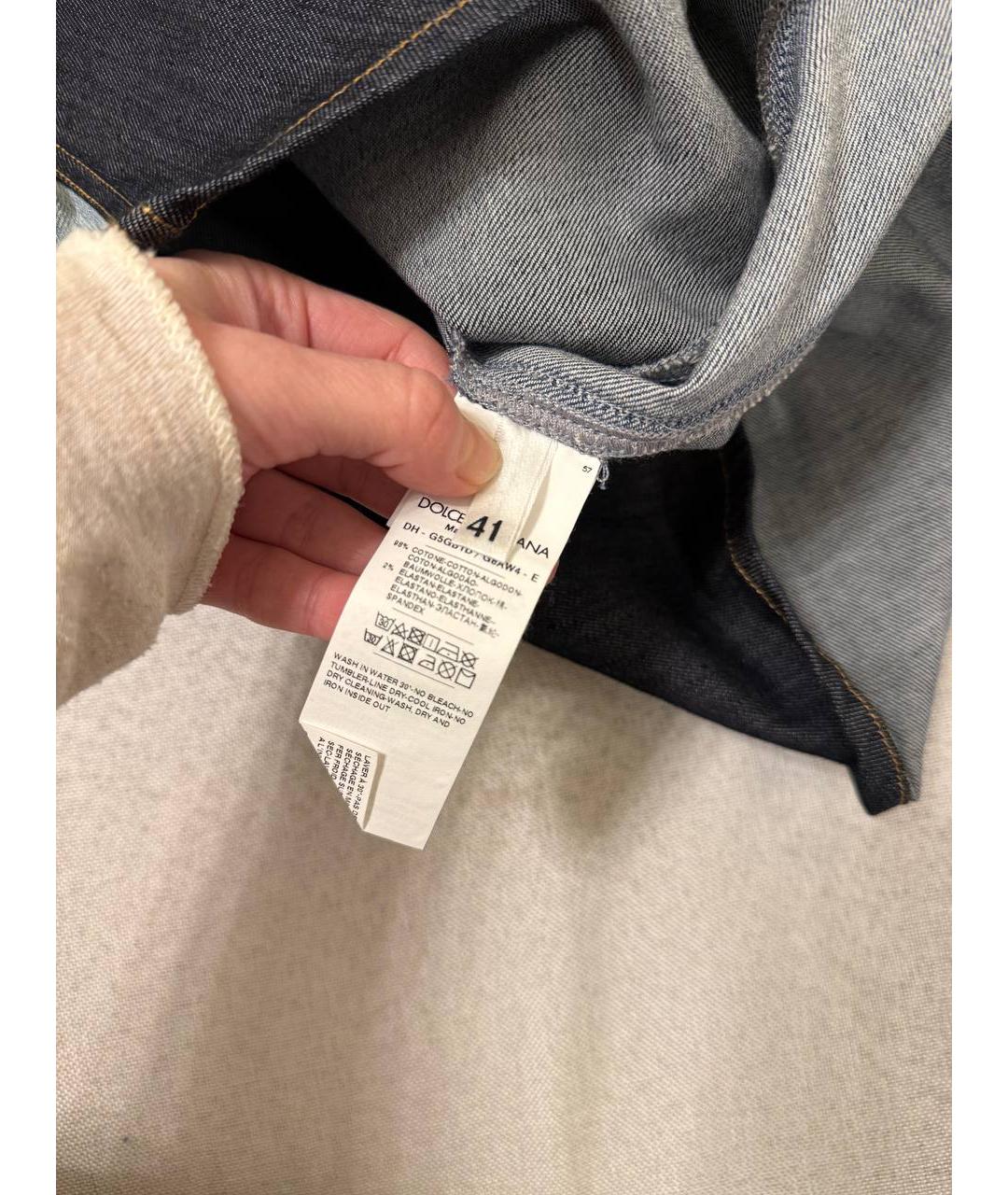 DOLCE&GABBANA Синяя кэжуал рубашка, фото 6