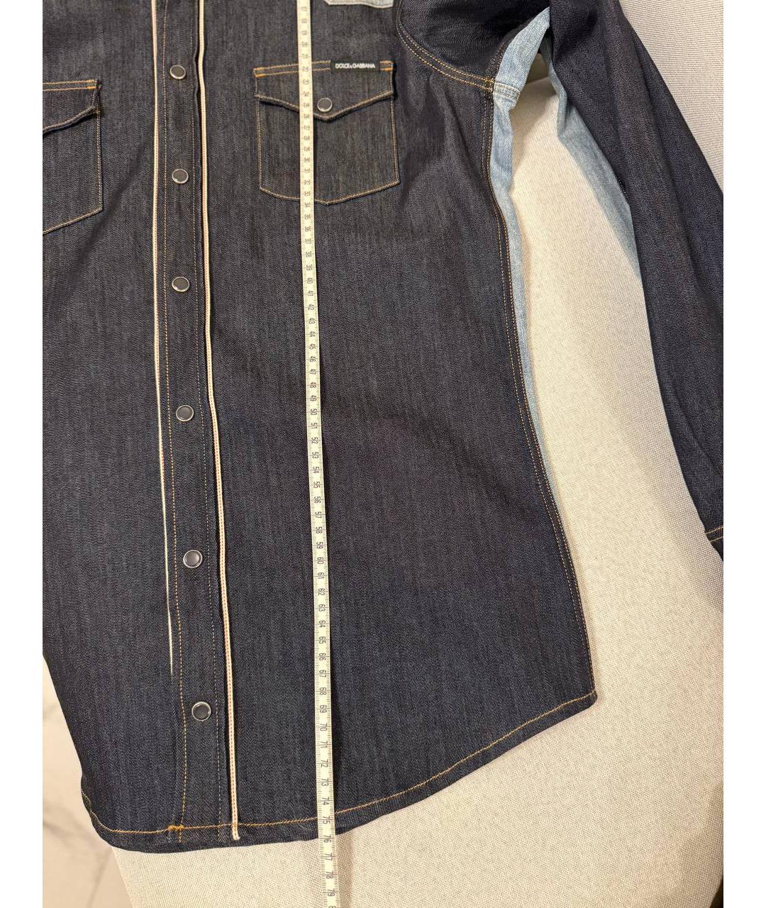 DOLCE&GABBANA Синяя кэжуал рубашка, фото 5
