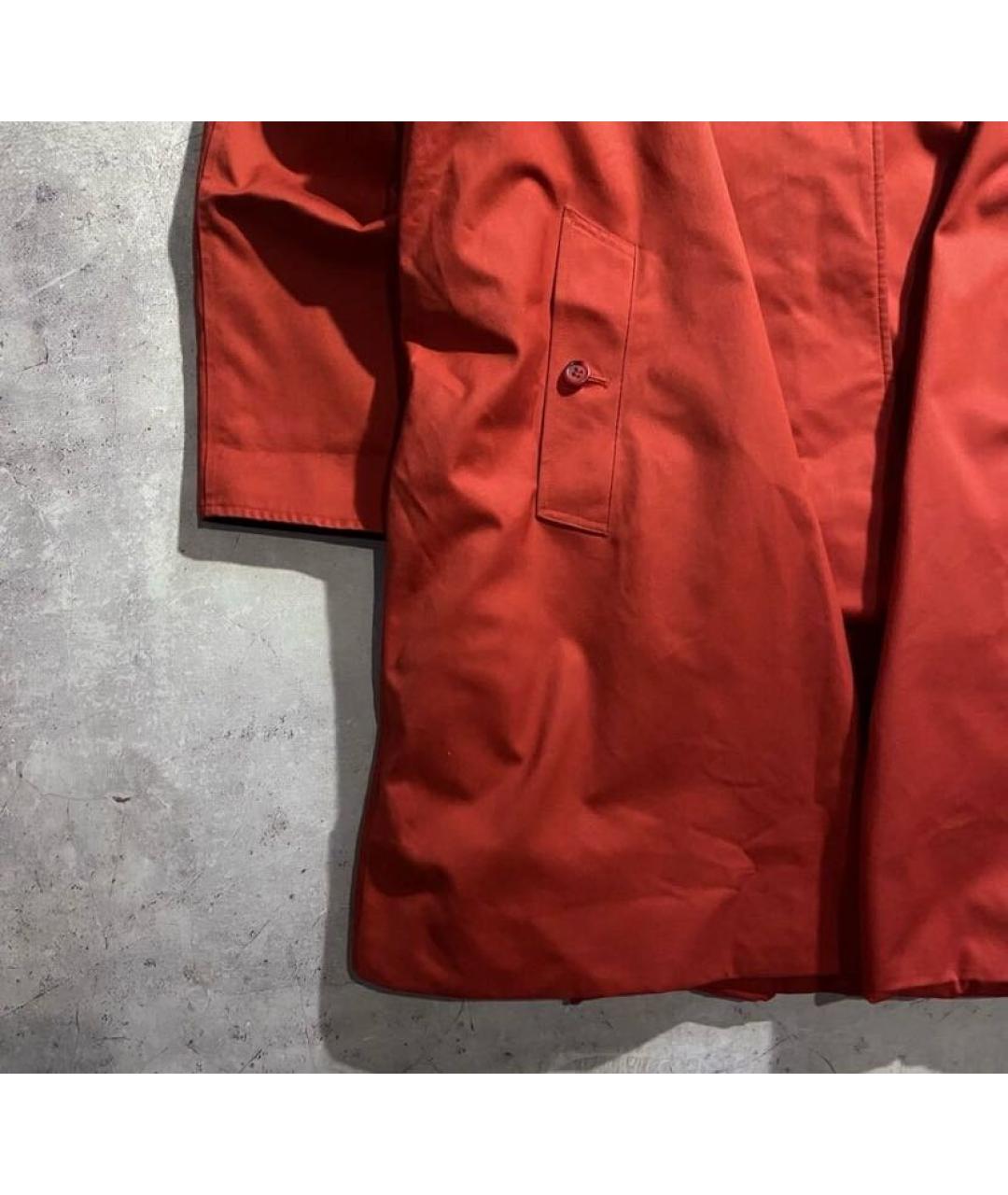 BURBERRY Красный хлопковый тренч/плащ, фото 2