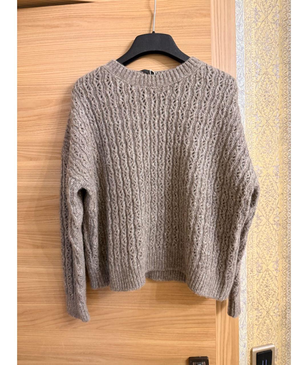 GENTRY PORTOFINO Коричневый шерстяной джемпер / свитер, фото 7