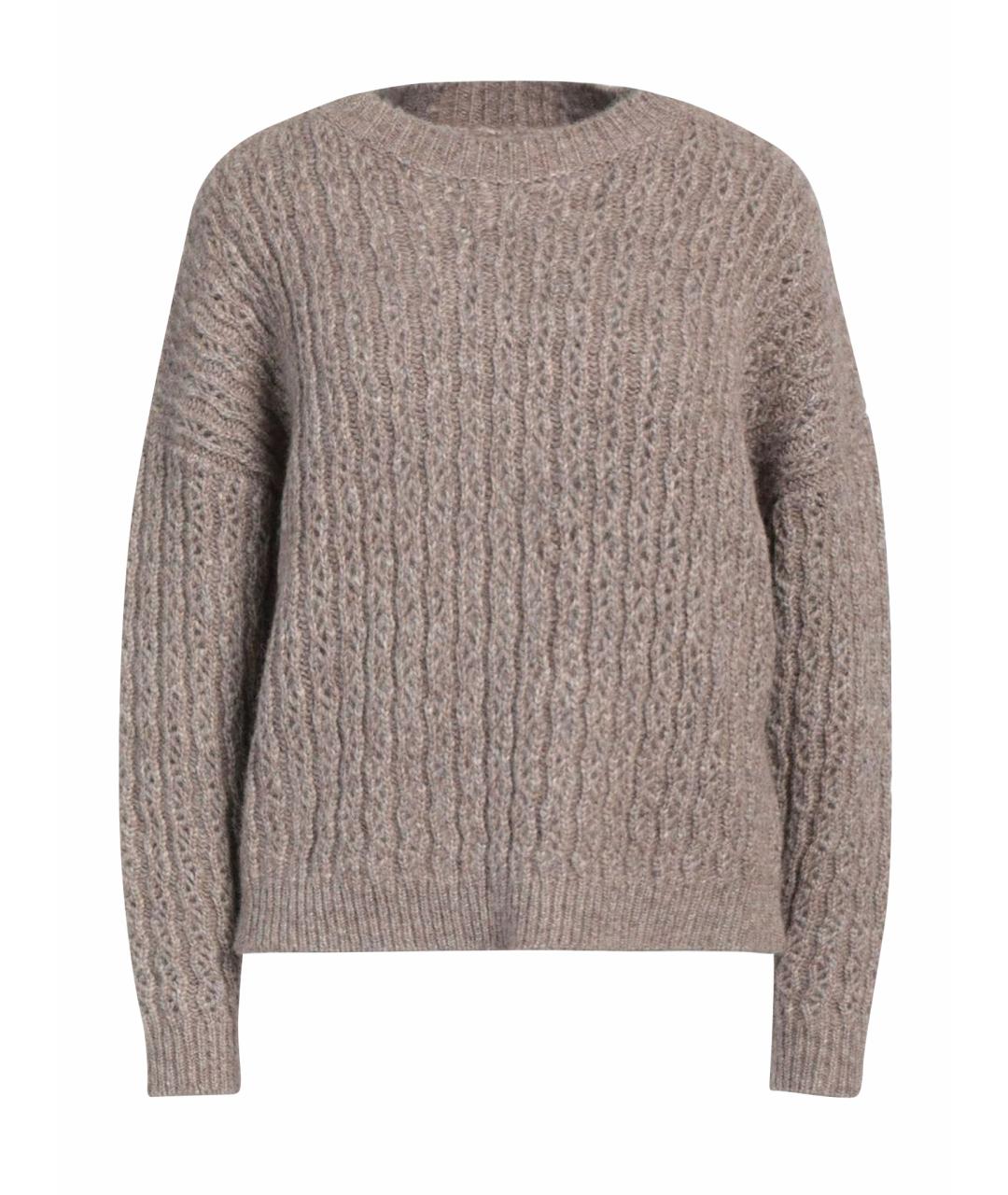 GENTRY PORTOFINO Коричневый шерстяной джемпер / свитер, фото 1