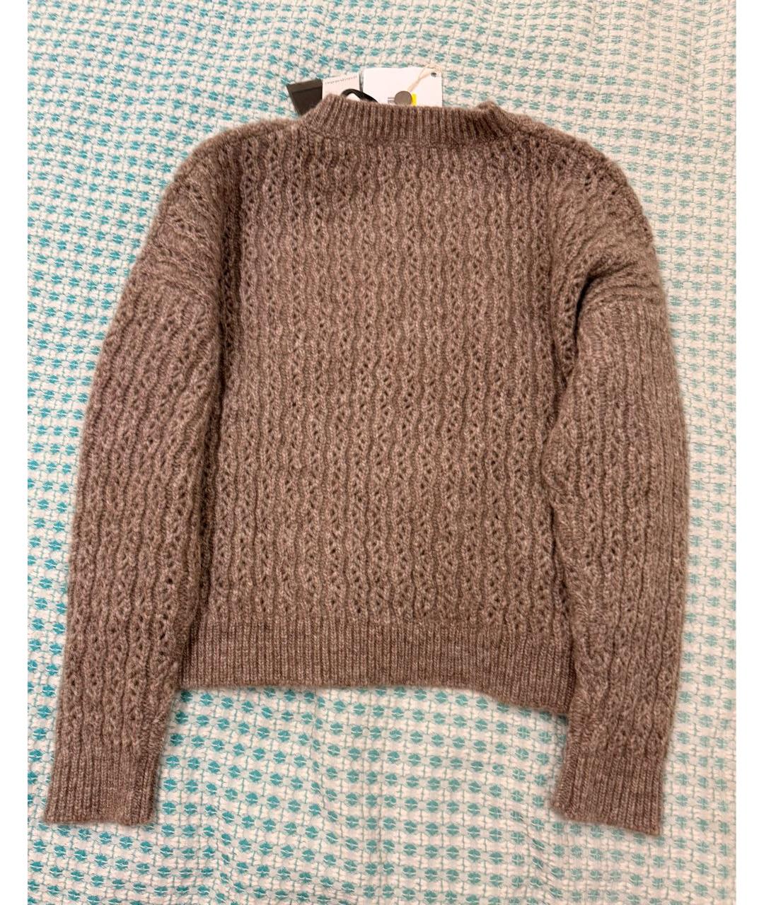 GENTRY PORTOFINO Коричневый шерстяной джемпер / свитер, фото 6