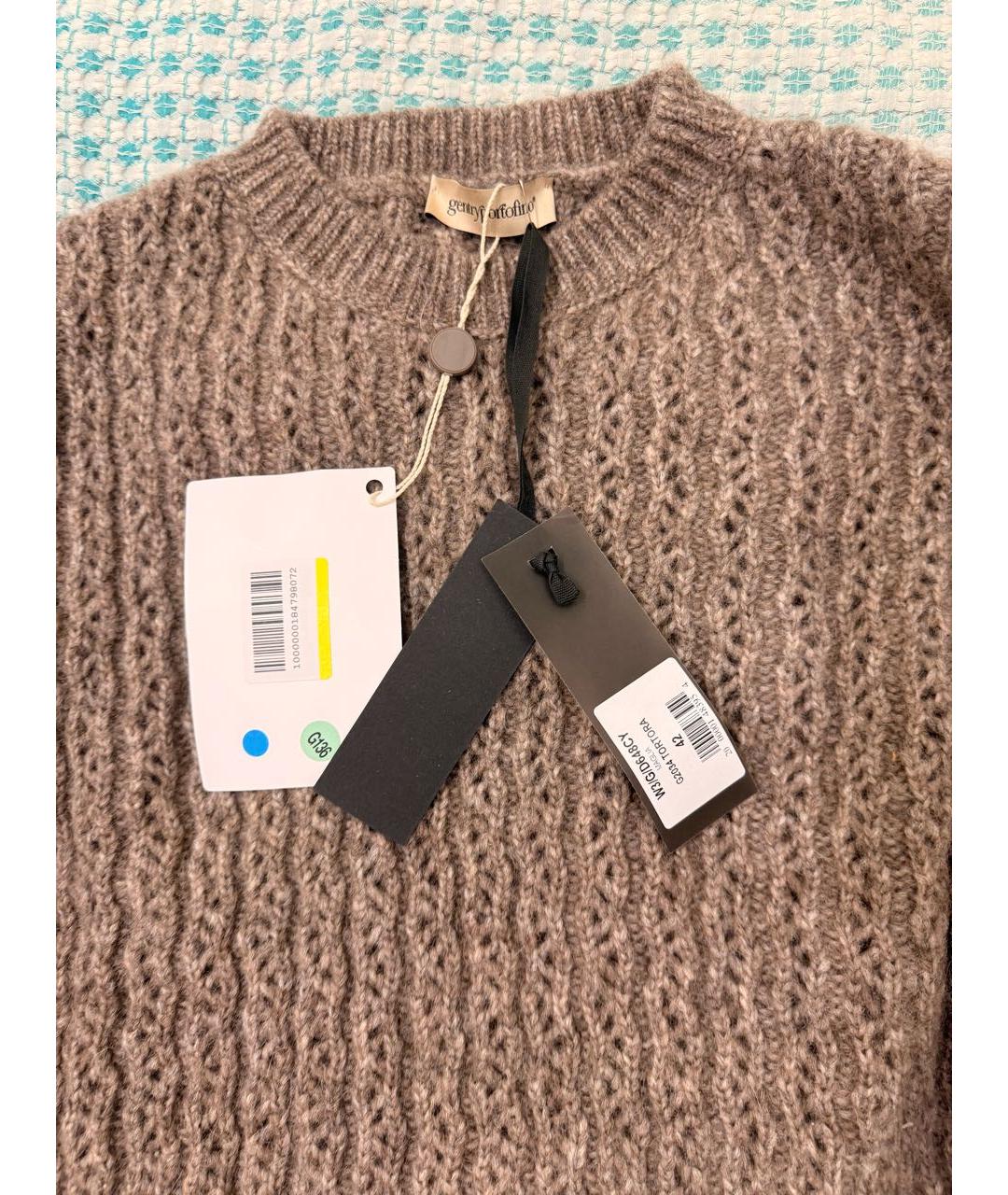 GENTRY PORTOFINO Коричневый шерстяной джемпер / свитер, фото 3