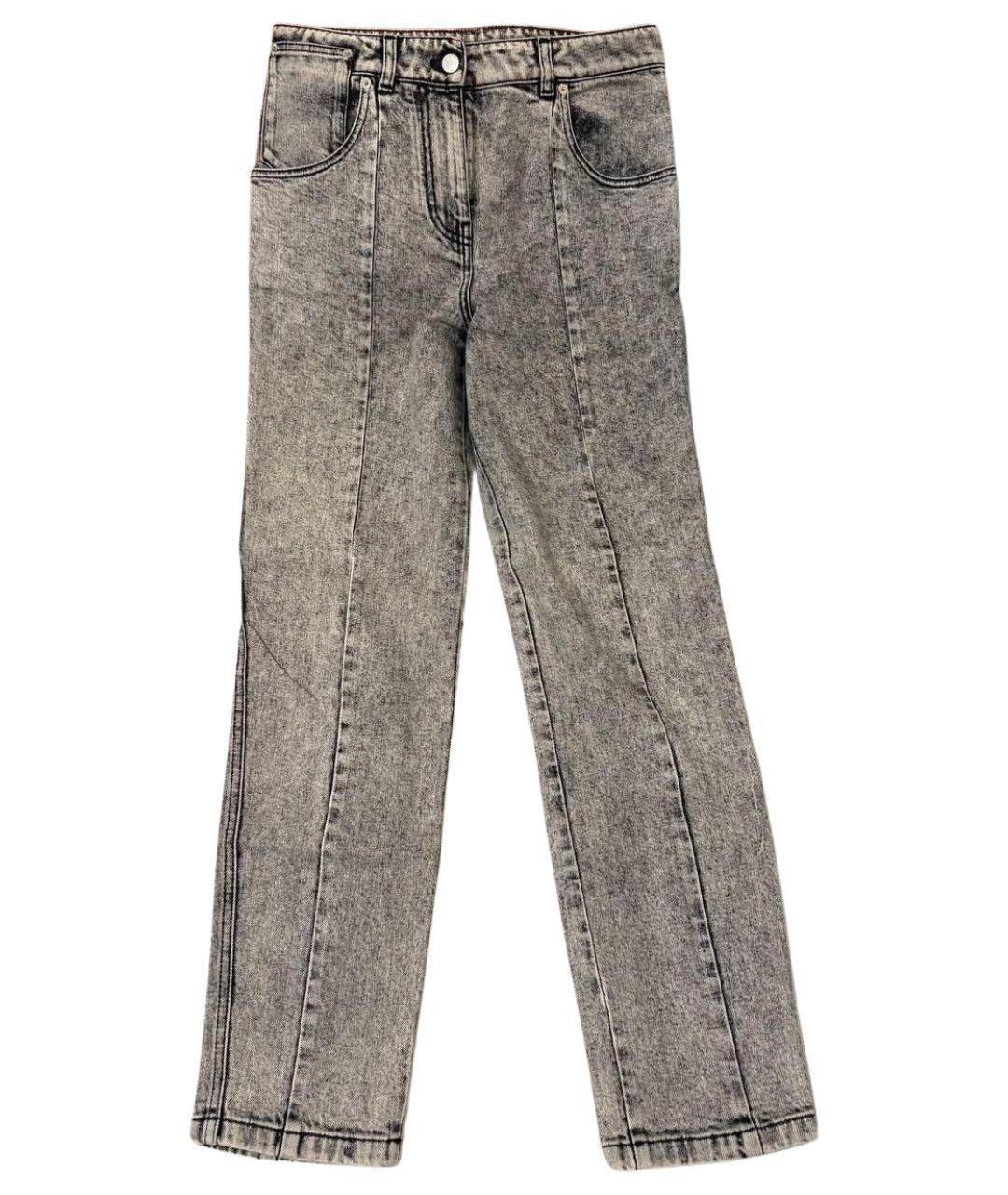LOUIS VUITTON Серые хлопковые прямые джинсы, фото 1