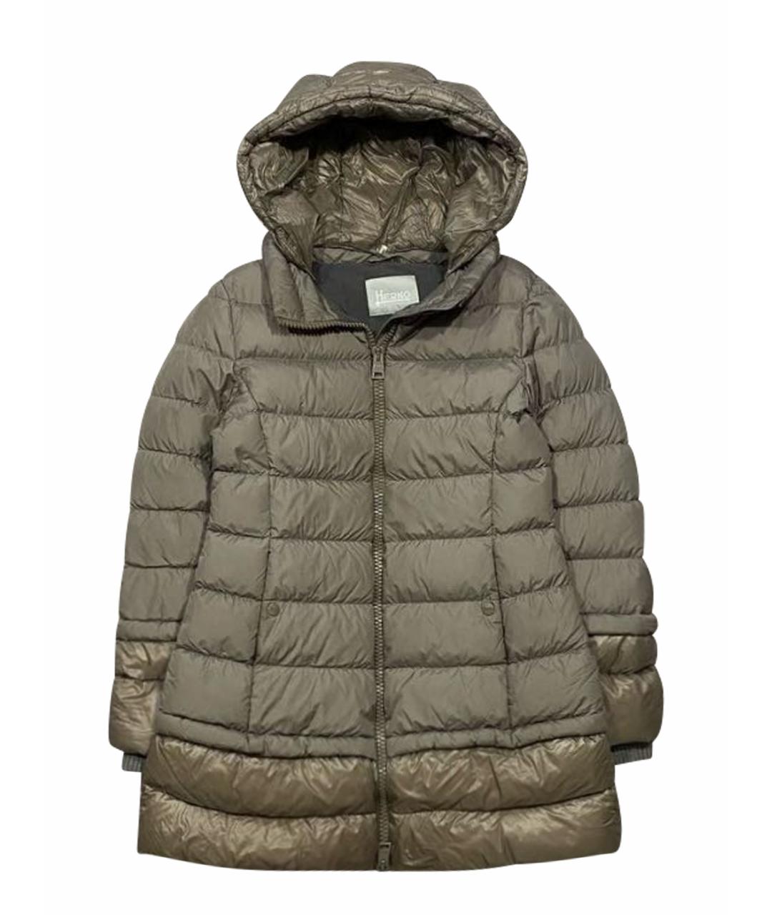 HERNO Бежевый пуховик, фото 1
