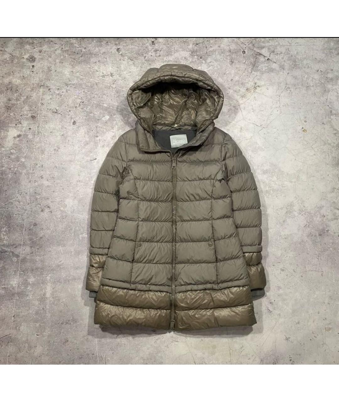 HERNO Бежевый пуховик, фото 6