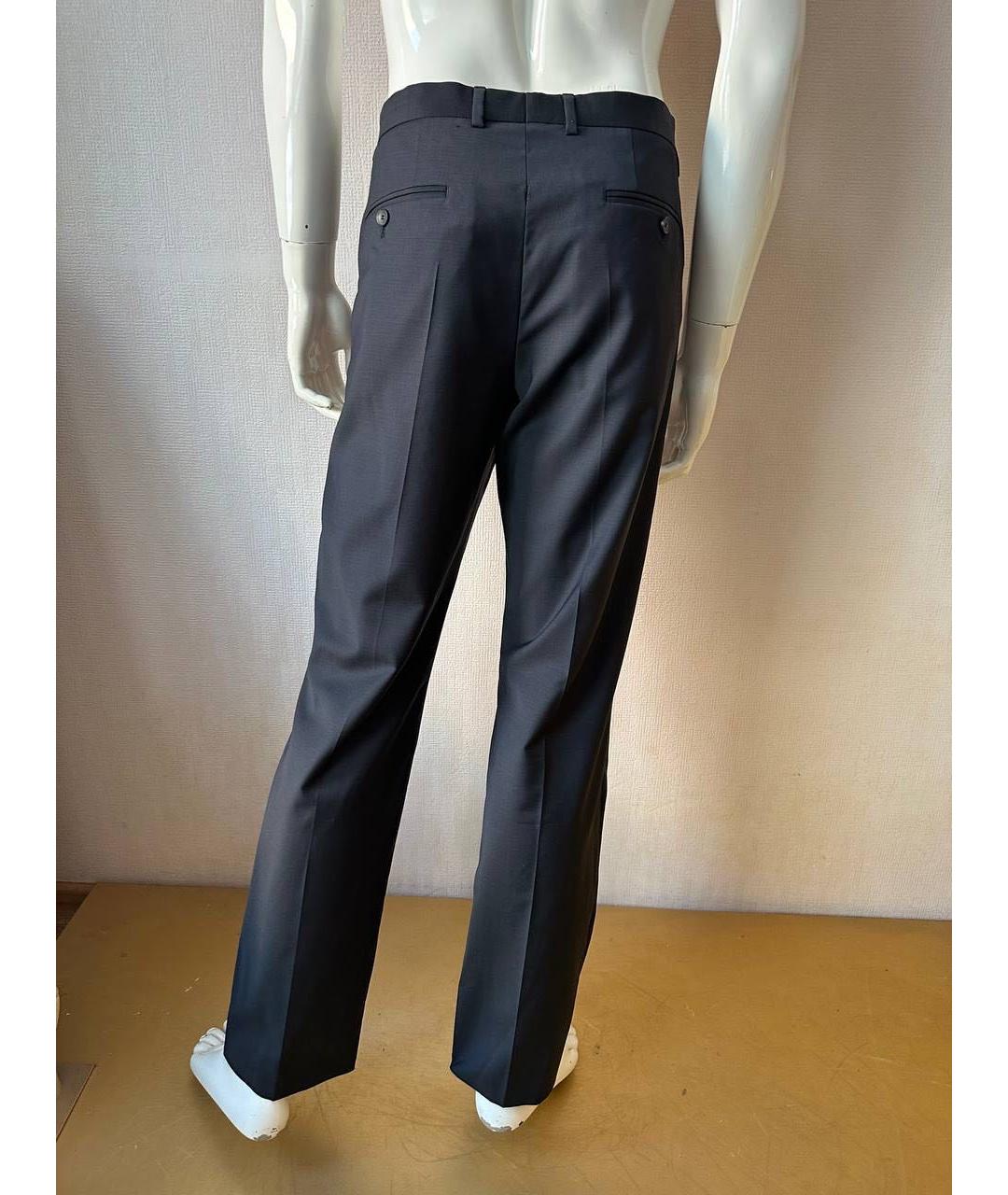 HUGO BOSS Темно-синие шерстяные классические брюки, фото 8