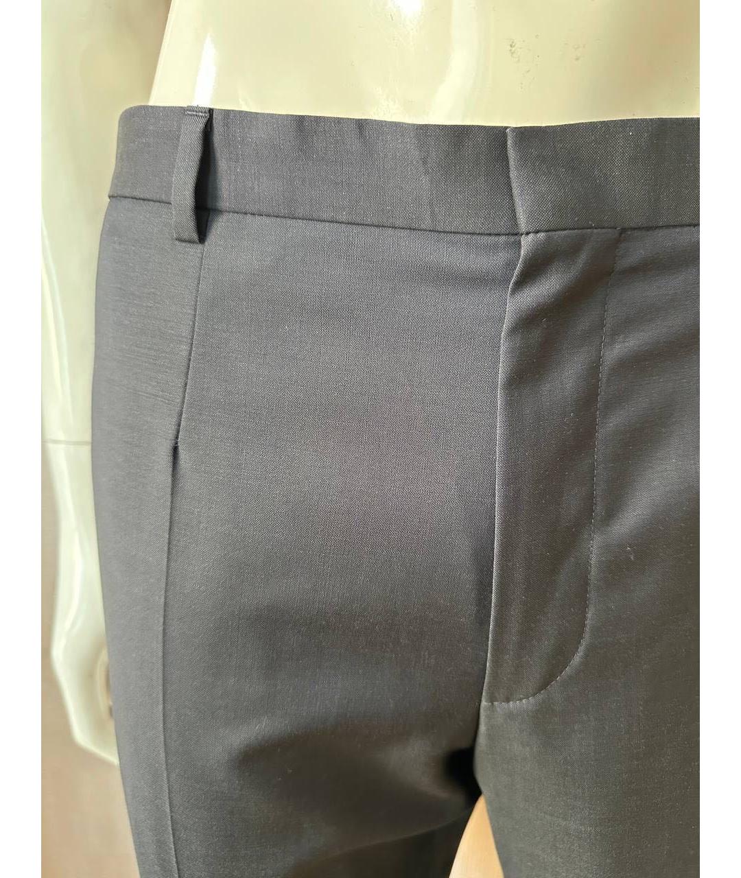 HUGO BOSS Темно-синие шерстяные классические брюки, фото 5