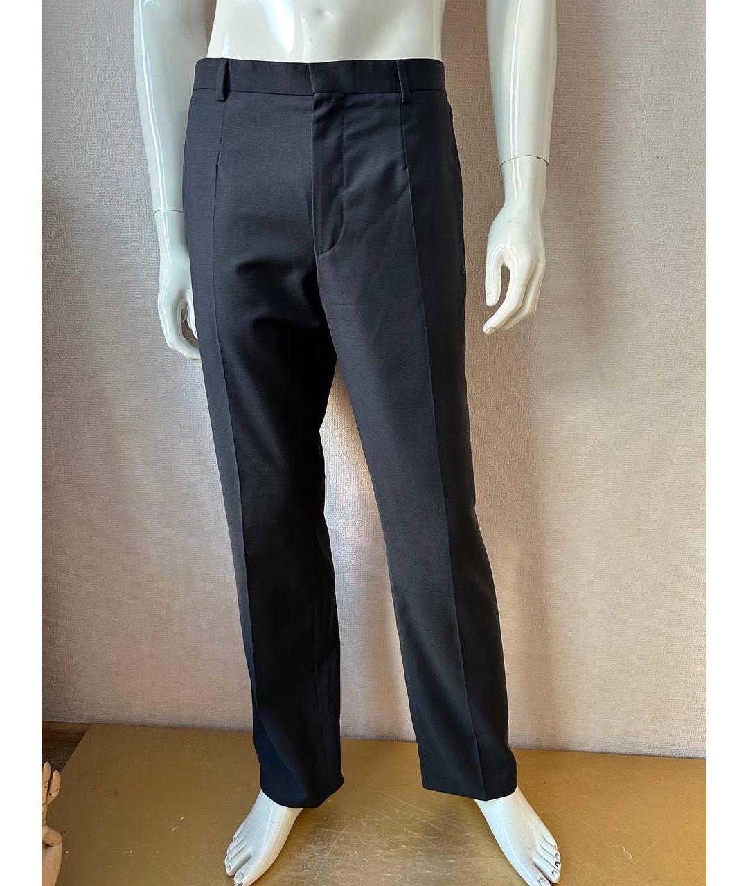 HUGO BOSS Темно-синие шерстяные классические брюки, фото 7