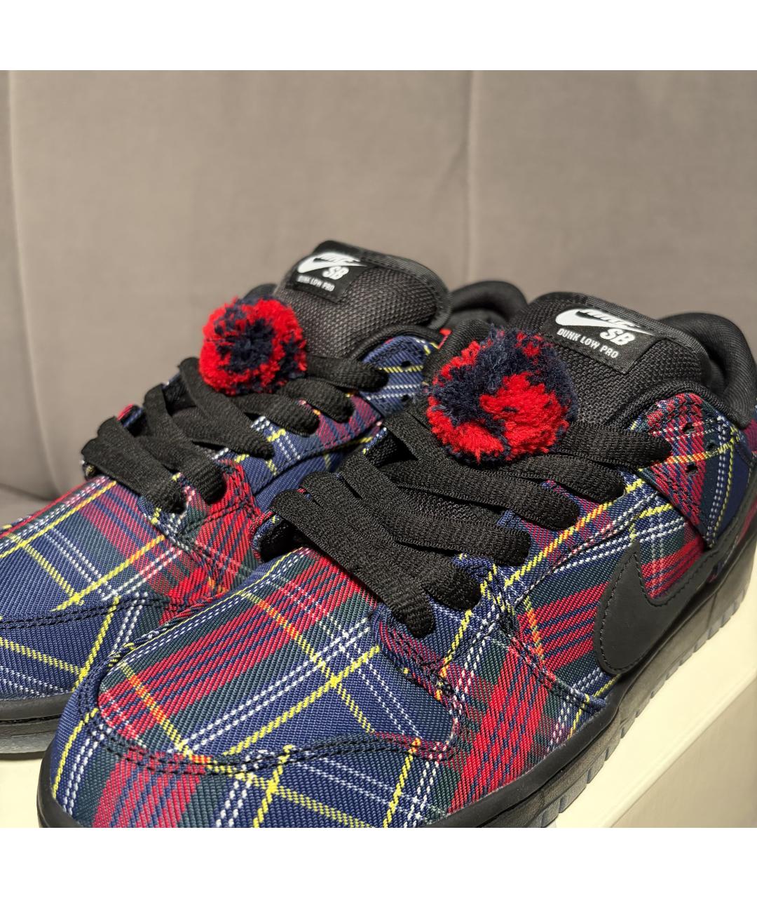 NIKE Темно-синие текстильные низкие кроссовки / кеды, фото 5