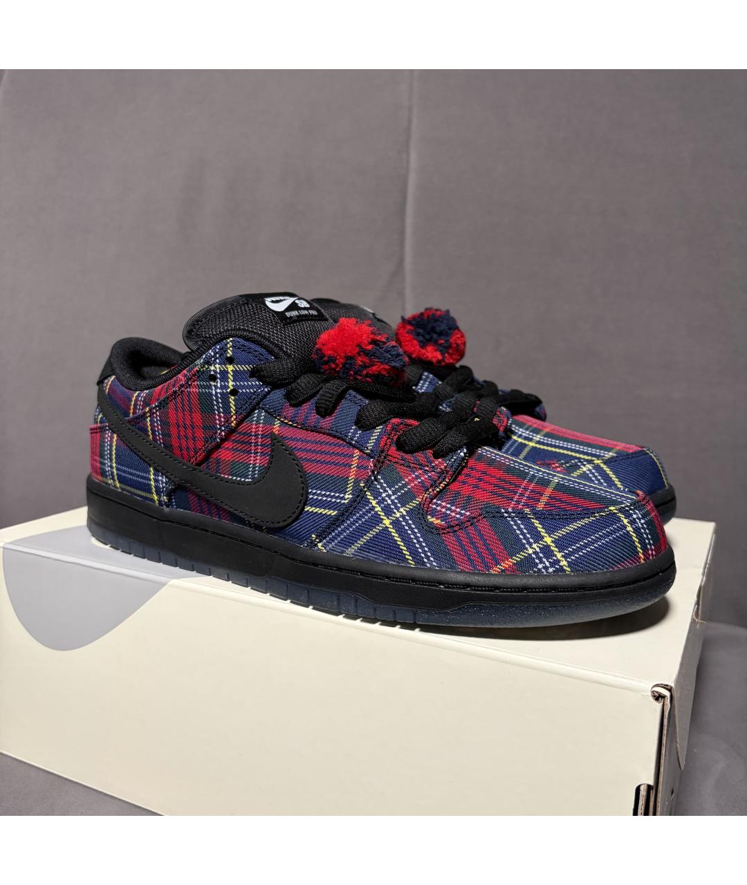 NIKE Темно-синие текстильные низкие кроссовки / кеды, фото 3