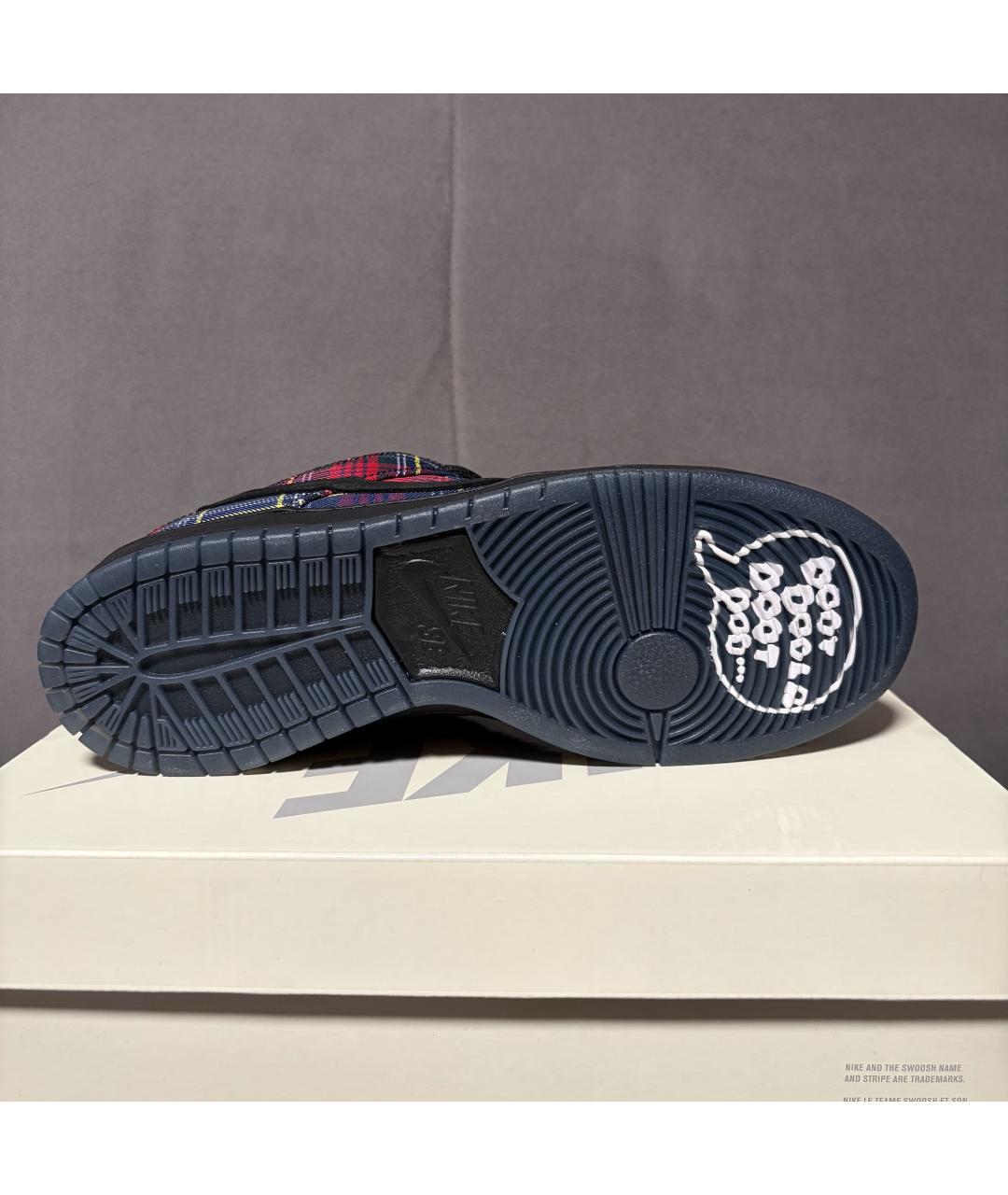 NIKE Темно-синие текстильные низкие кроссовки / кеды, фото 7