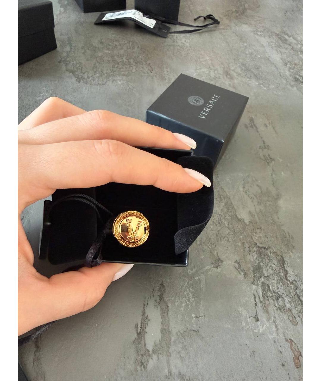 VERSACE Золотое металлическое кольцо, фото 7