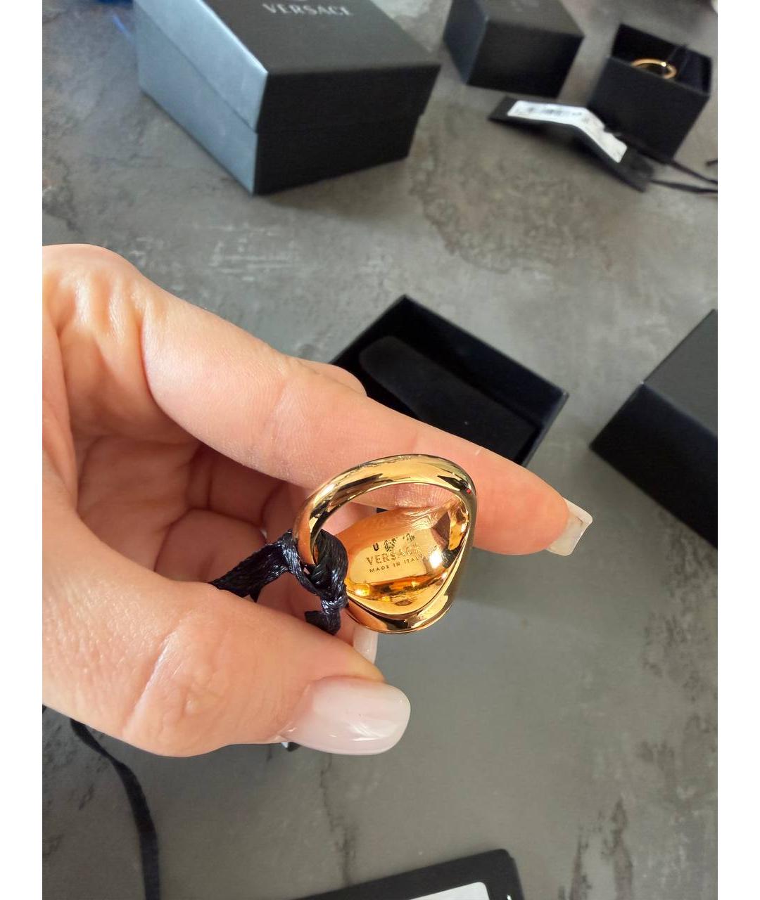 VERSACE Золотое металлическое кольцо, фото 5