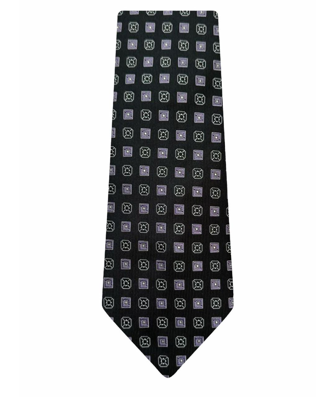 BRIONI Черный шелковый галстук, фото 1