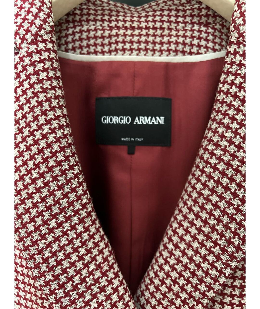 GIORGIO ARMANI Бордовый шерстяной жакет/пиджак, фото 3