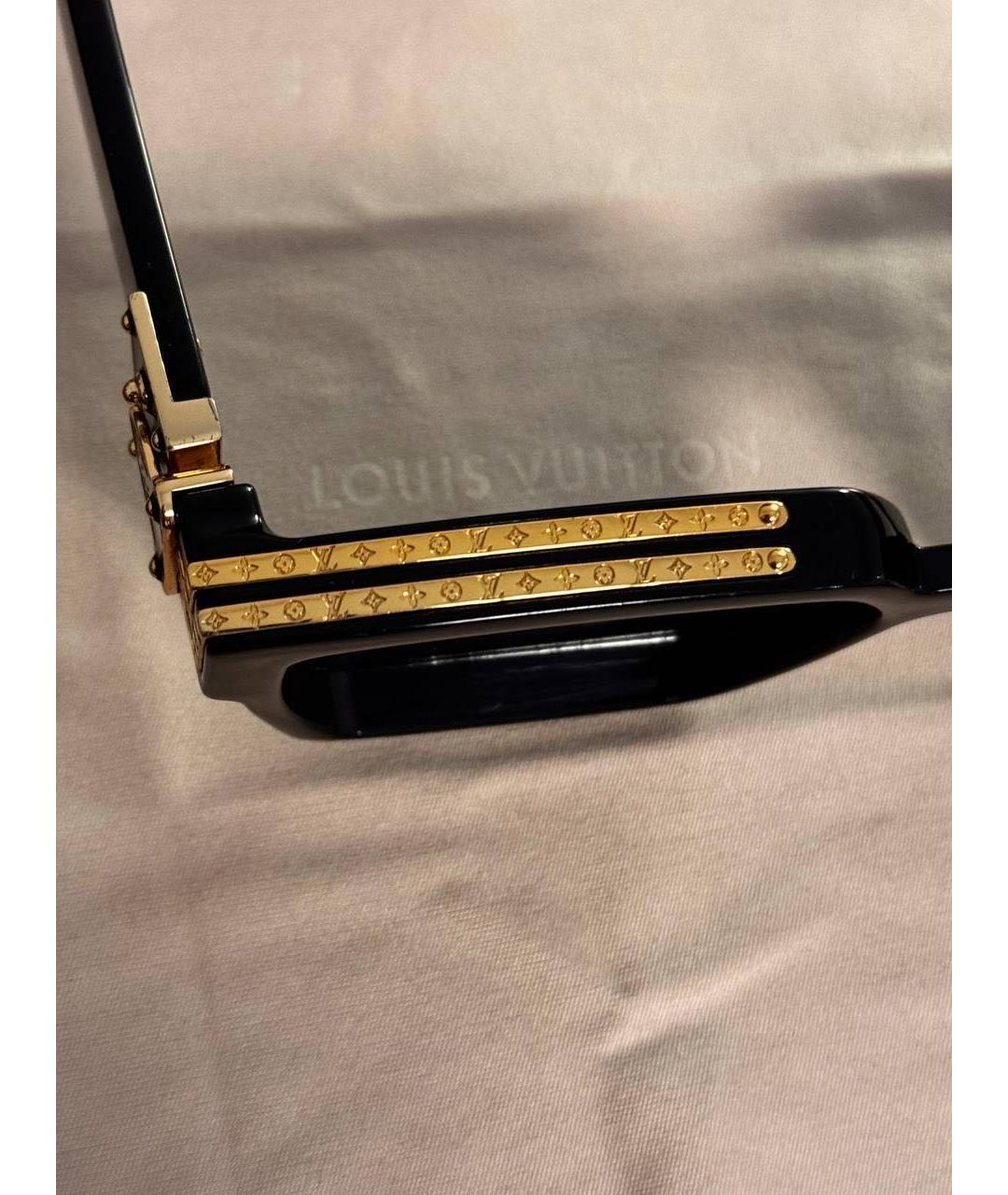 LOUIS VUITTON Черные пластиковые солнцезащитные очки, фото 3