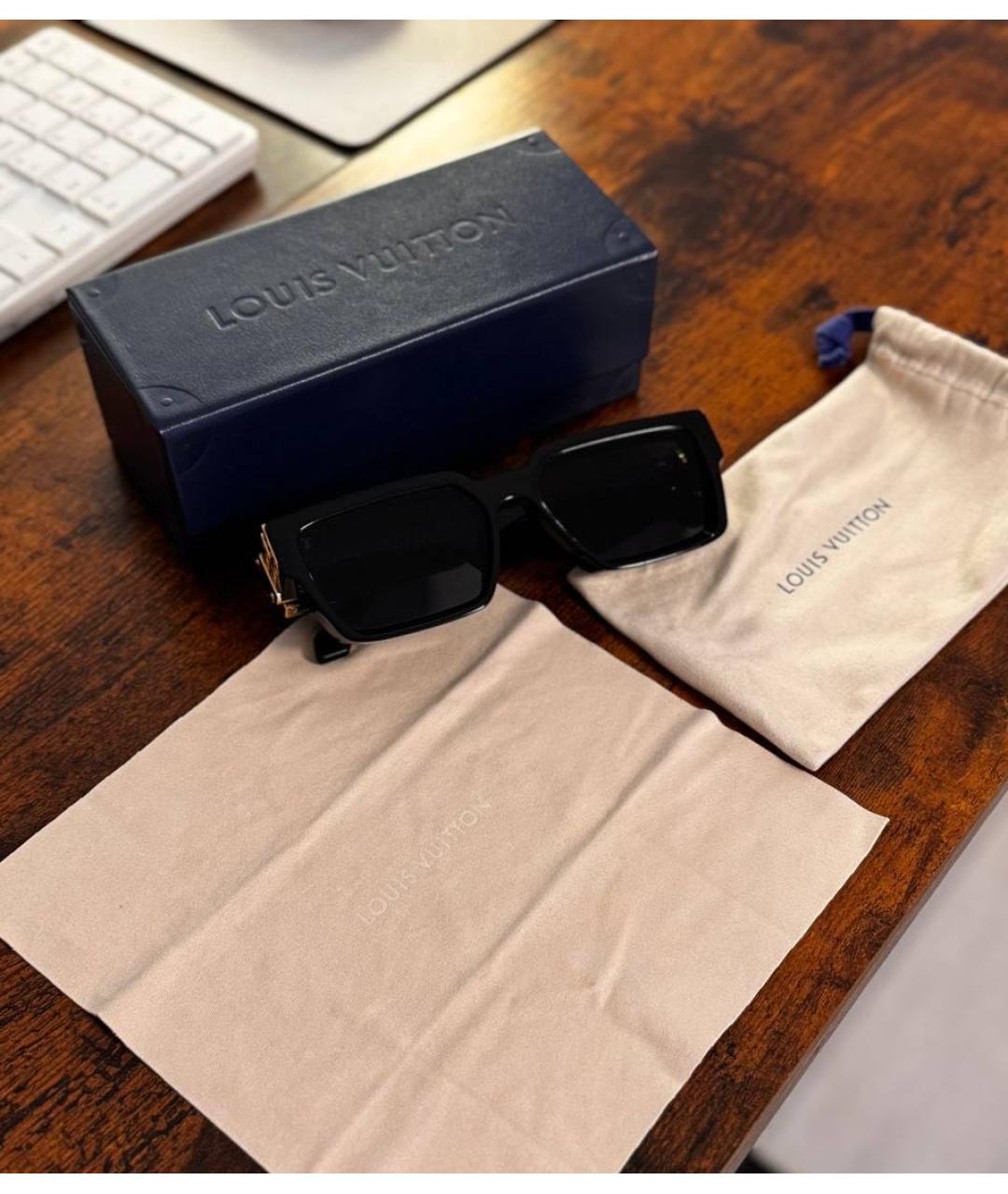 LOUIS VUITTON Черные пластиковые солнцезащитные очки, фото 4
