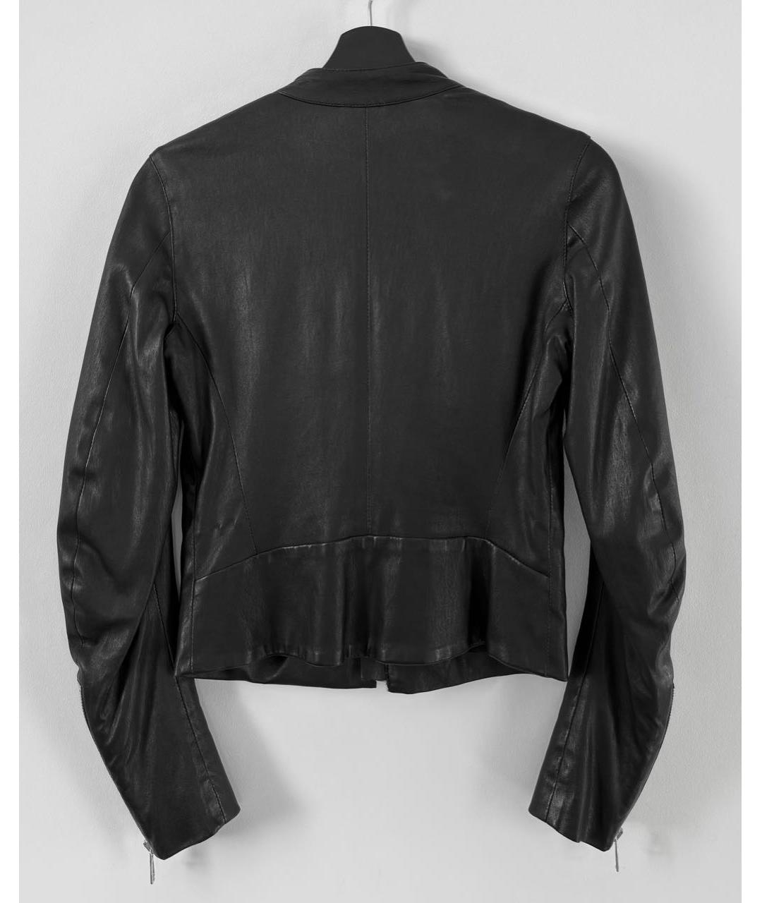 MAISON MARGIELA Черная кожаная куртка, фото 2