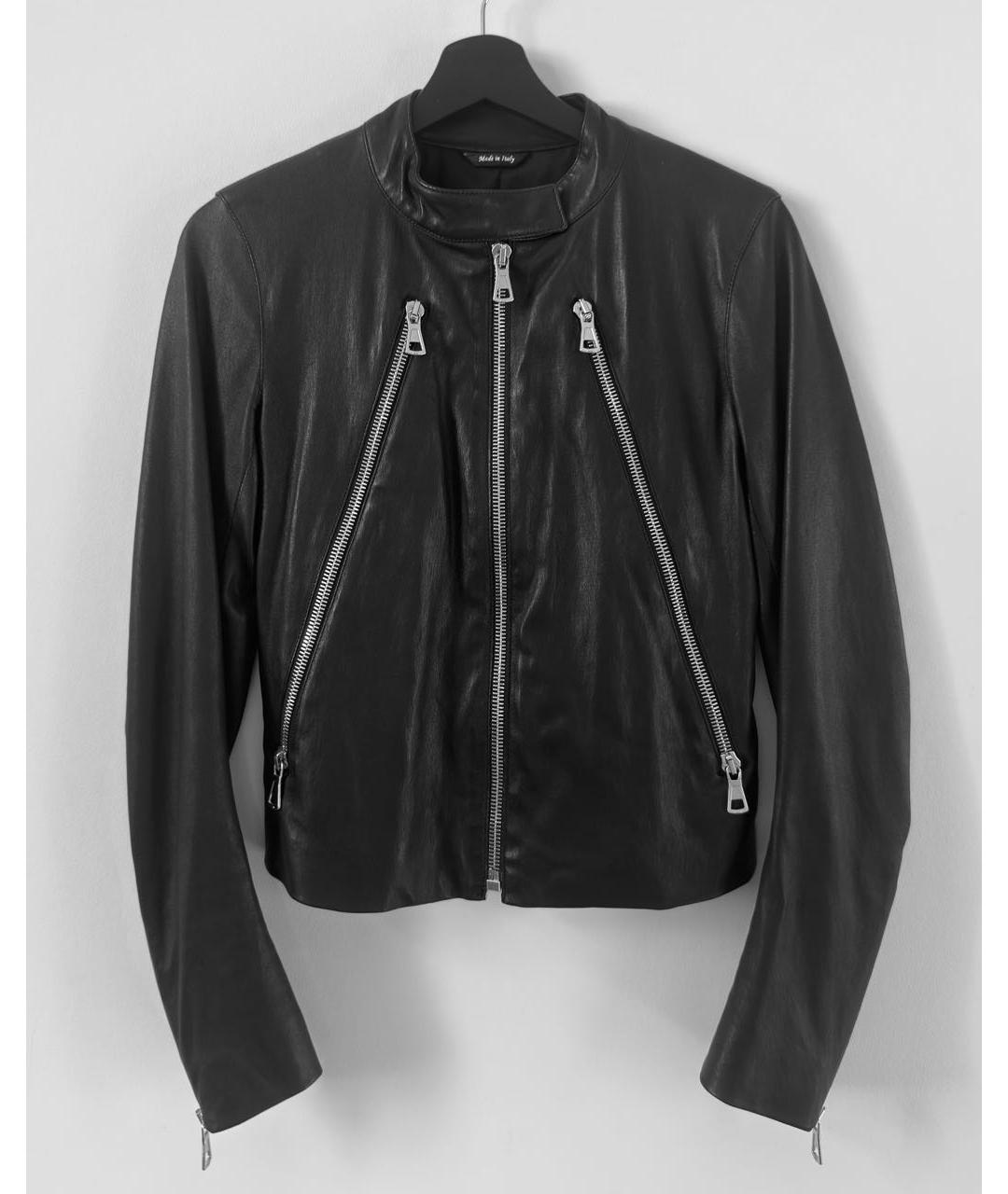 MAISON MARGIELA Черная кожаная куртка, фото 5
