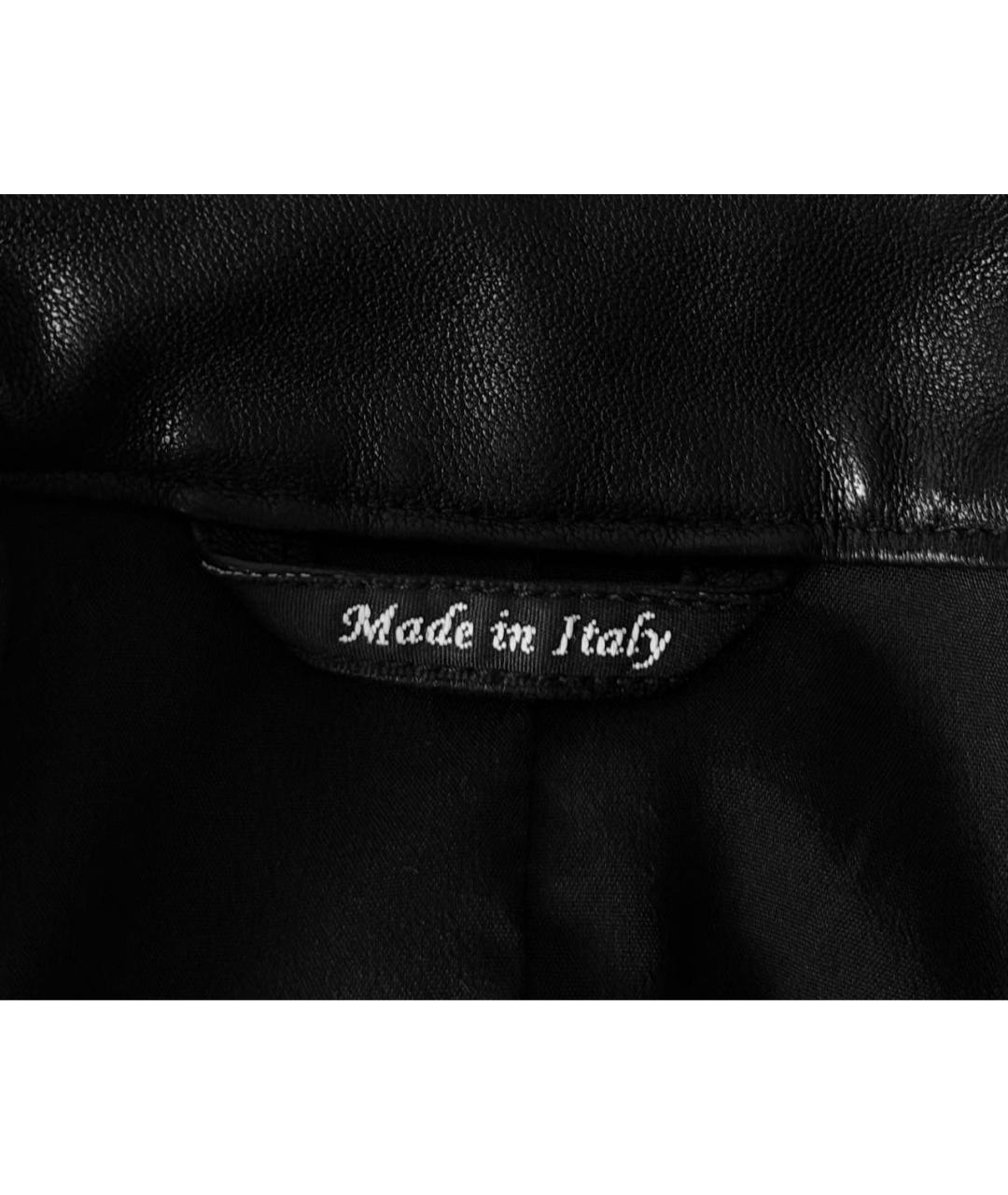 MAISON MARGIELA Черная кожаная куртка, фото 4