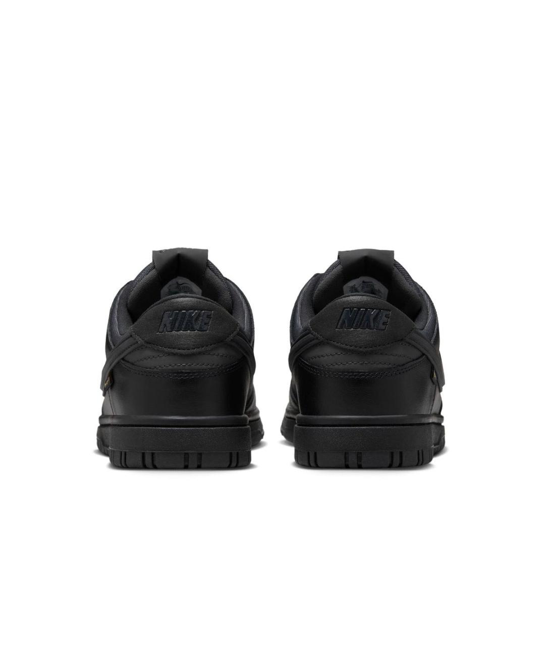 NIKE Черные кожаные низкие кроссовки / кеды, фото 4