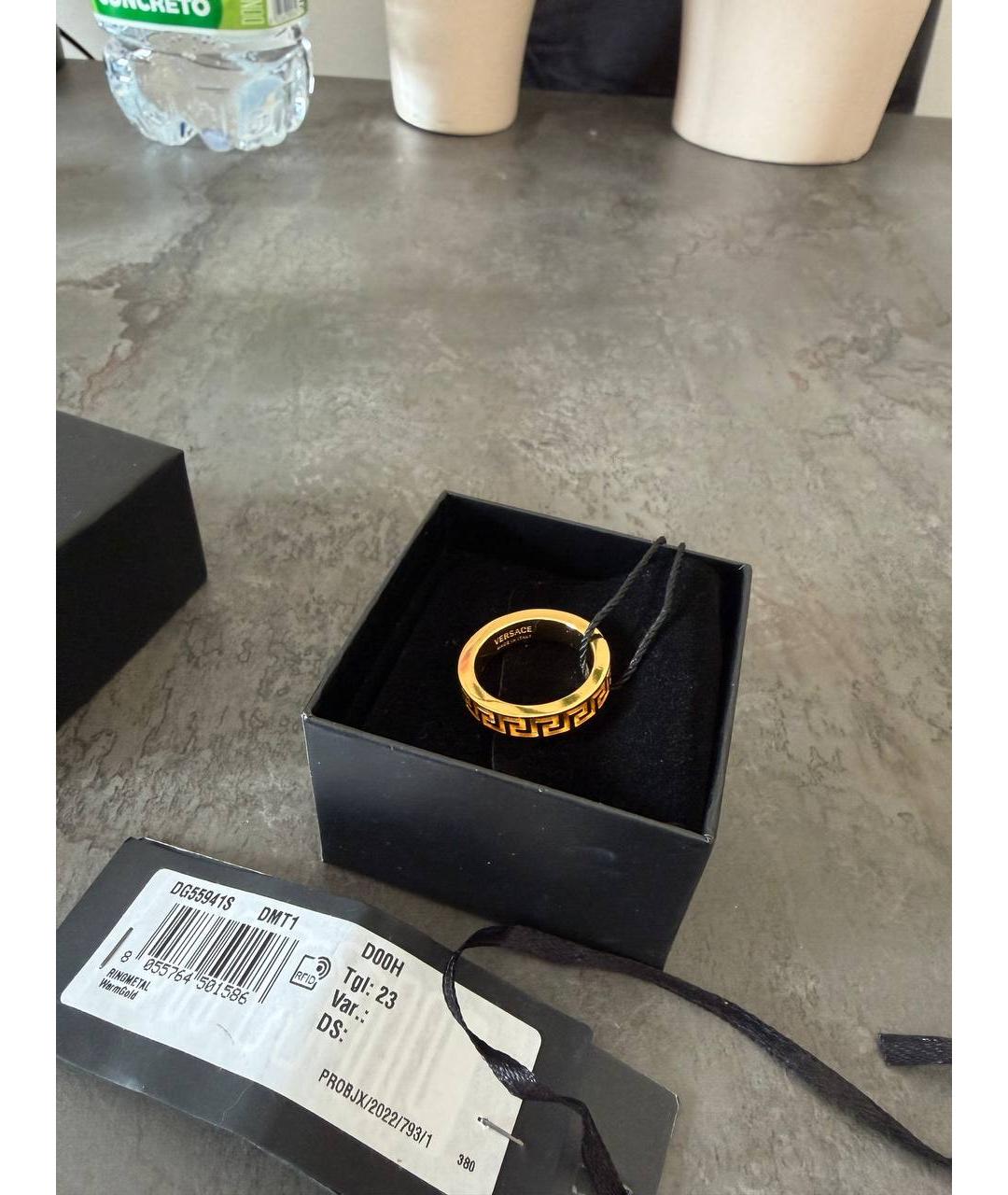 VERSACE Золотое металлическое кольцо, фото 7